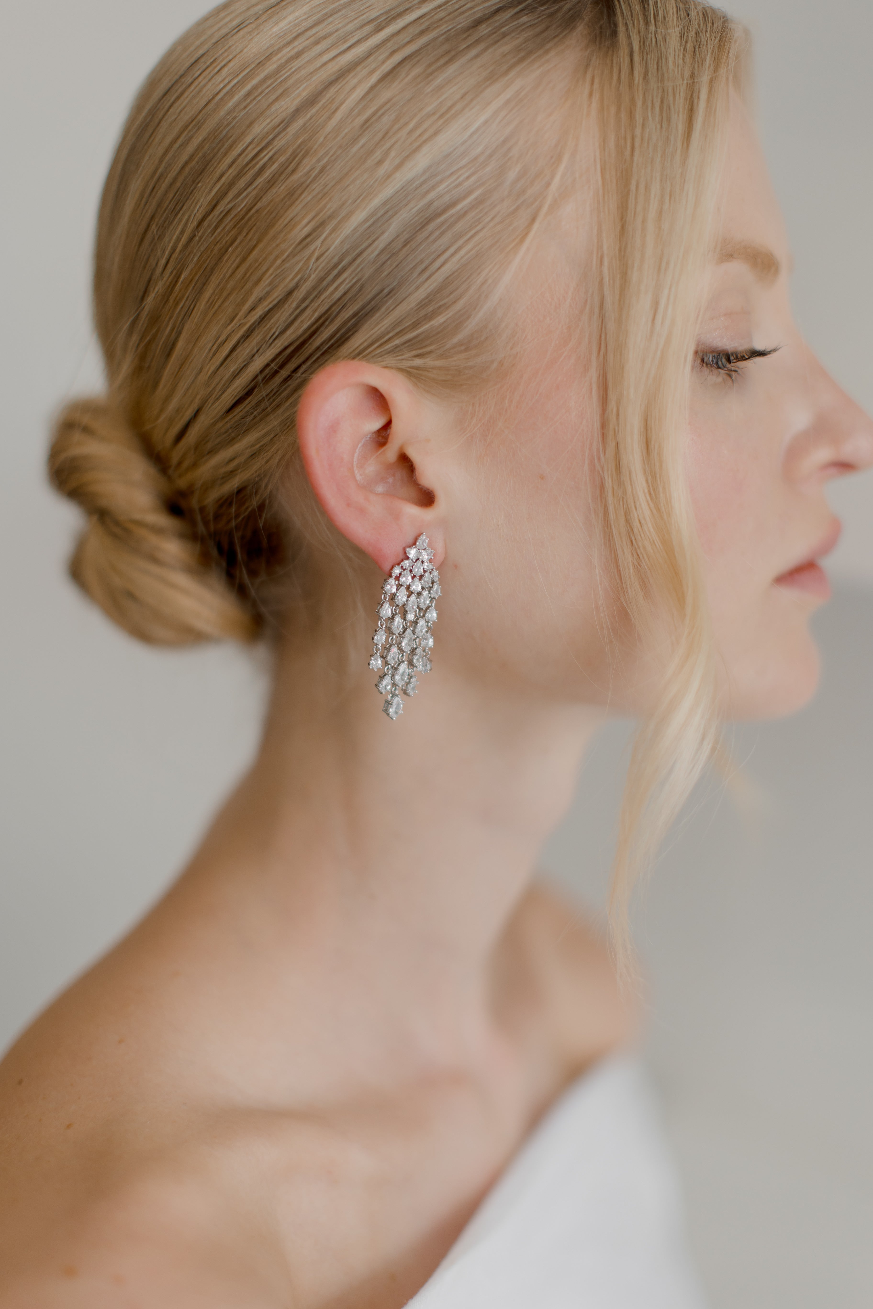 Buy Vivienne - Chandelier Crystal Bridal Drop Earrings online | The White Collection Australia