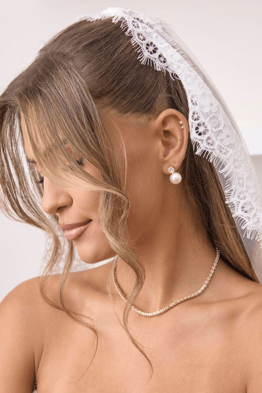 Buy Annabelle - Pearl and Crystal Bridal Stud Earrings online | The White Collection Australia