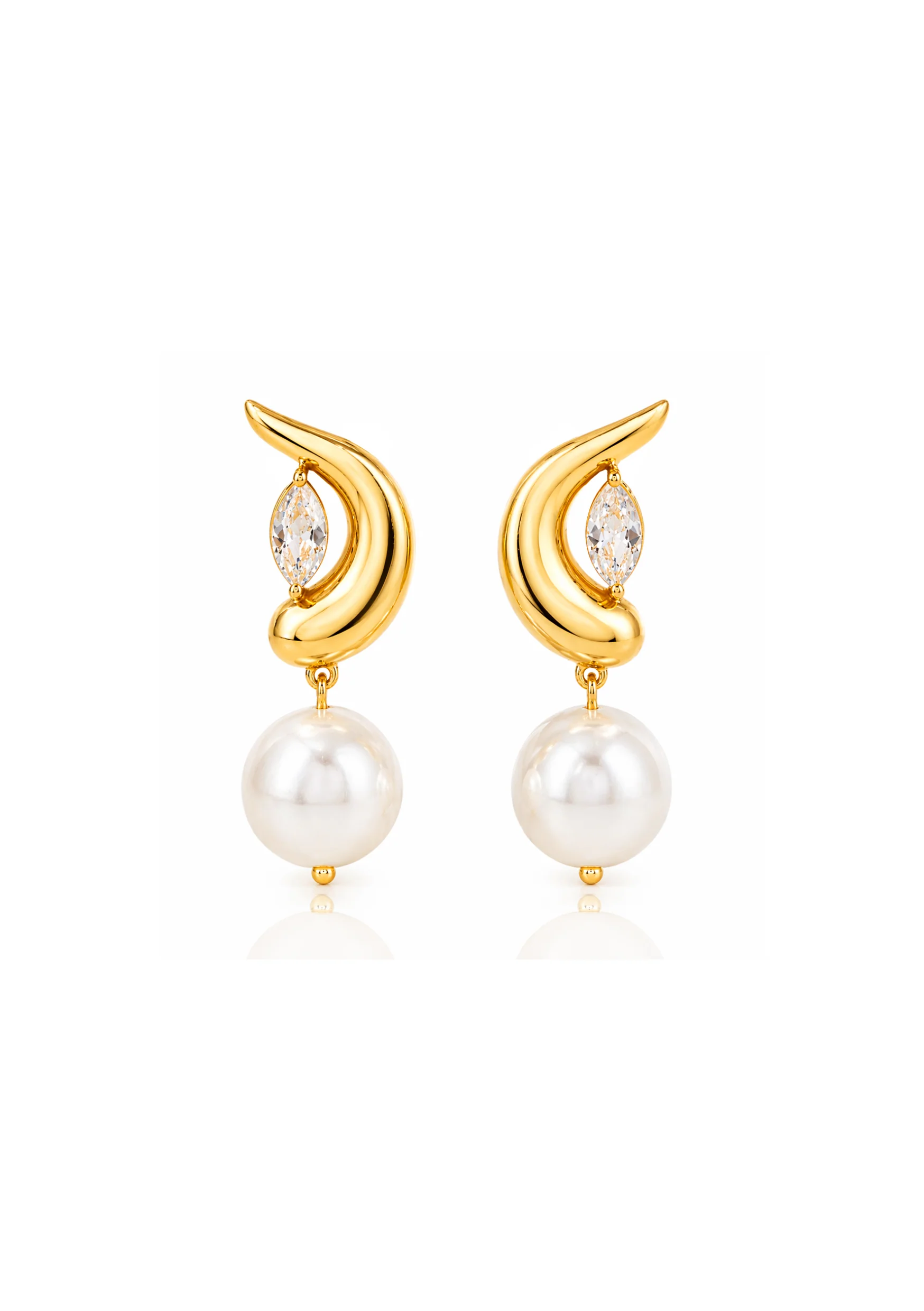 Lola Knight - Isla - Crystal Drop Wedding Earrings - Silver
