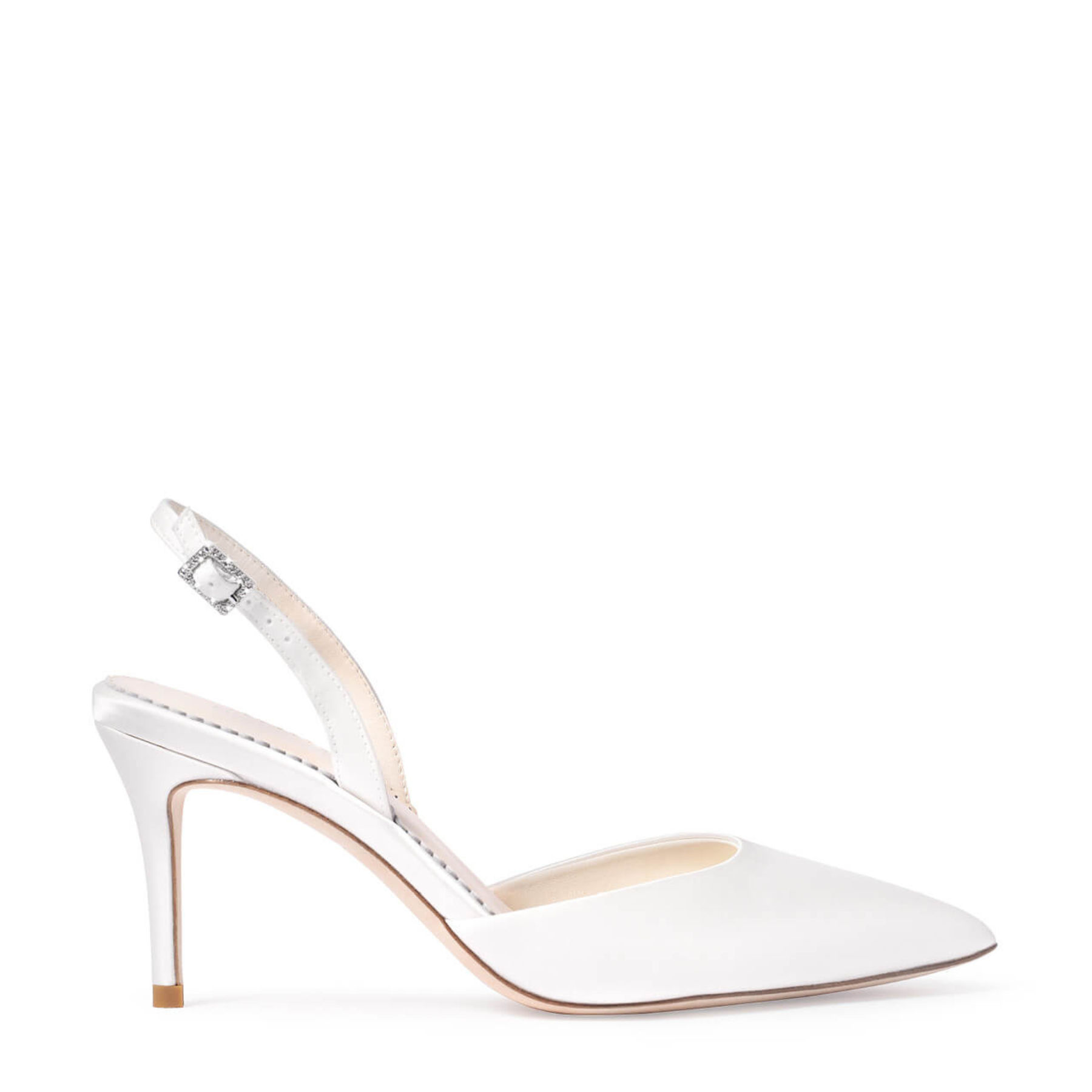 Buy Simone - Pointed Toe Slingback Stiletto Heels - Ivory online | The White Collection Australia