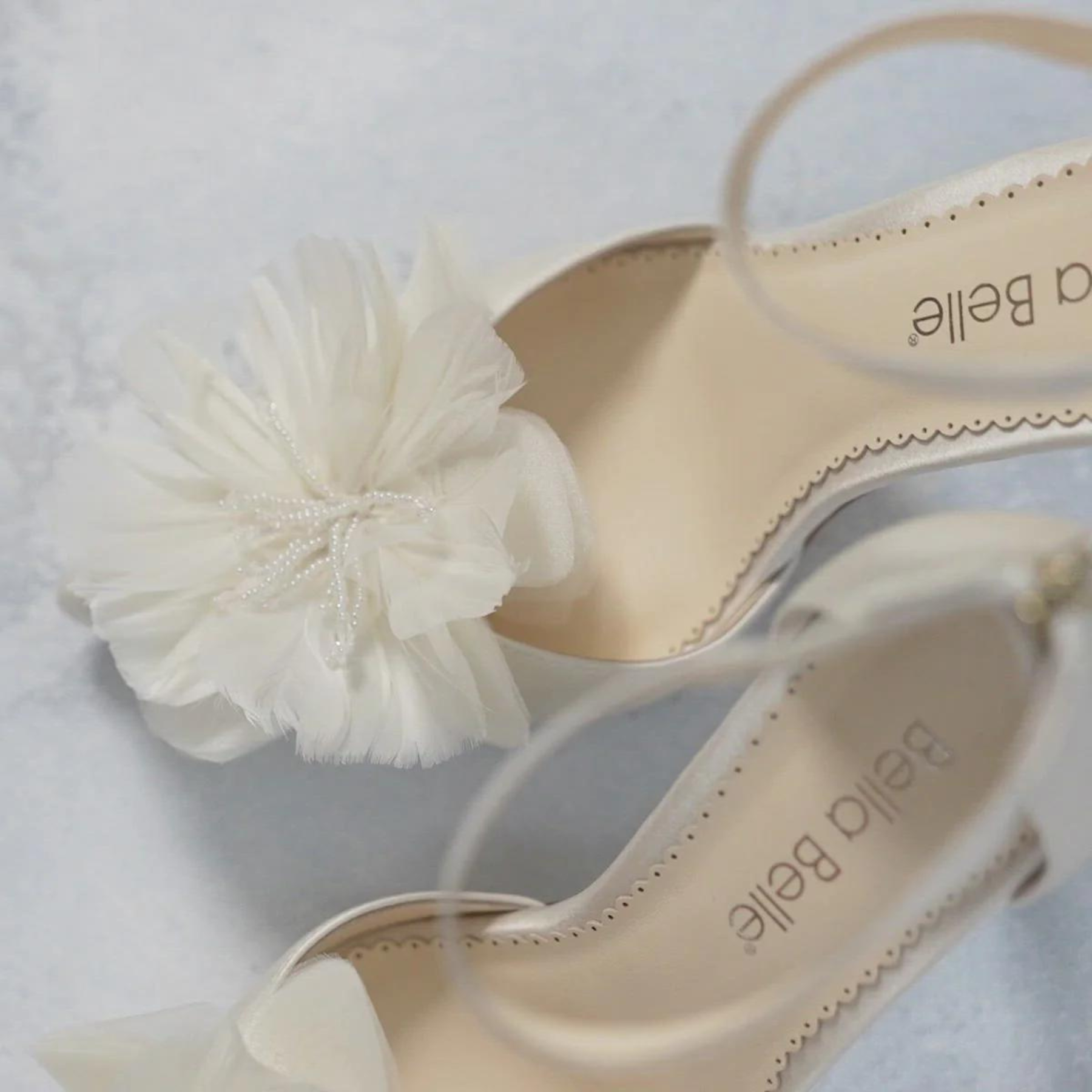 Harlow - Ivory Silk Flower Bridal Pointed Heel