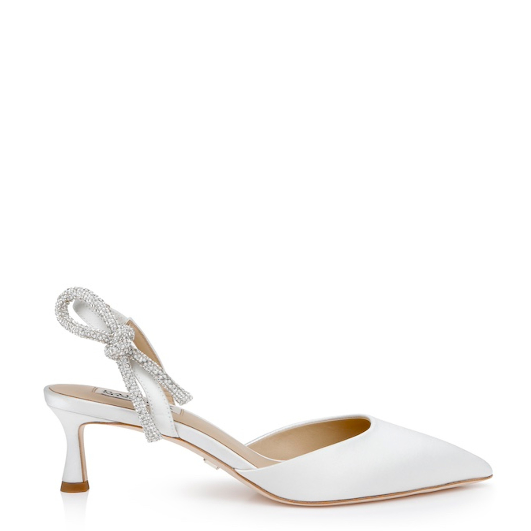 Gentry - Kitten Heel Slingback Pumps - Soft White