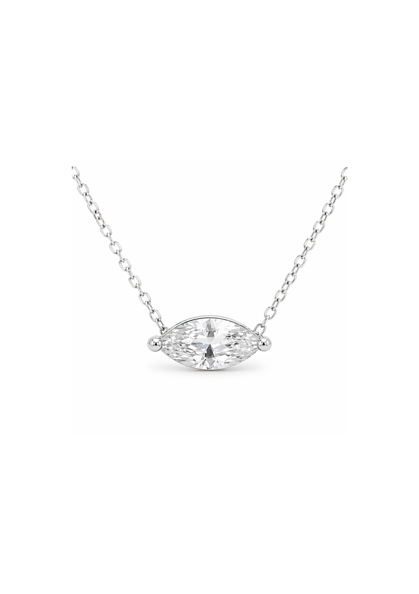 Lola Knight - Juniper Crystal Necklace - Silver
