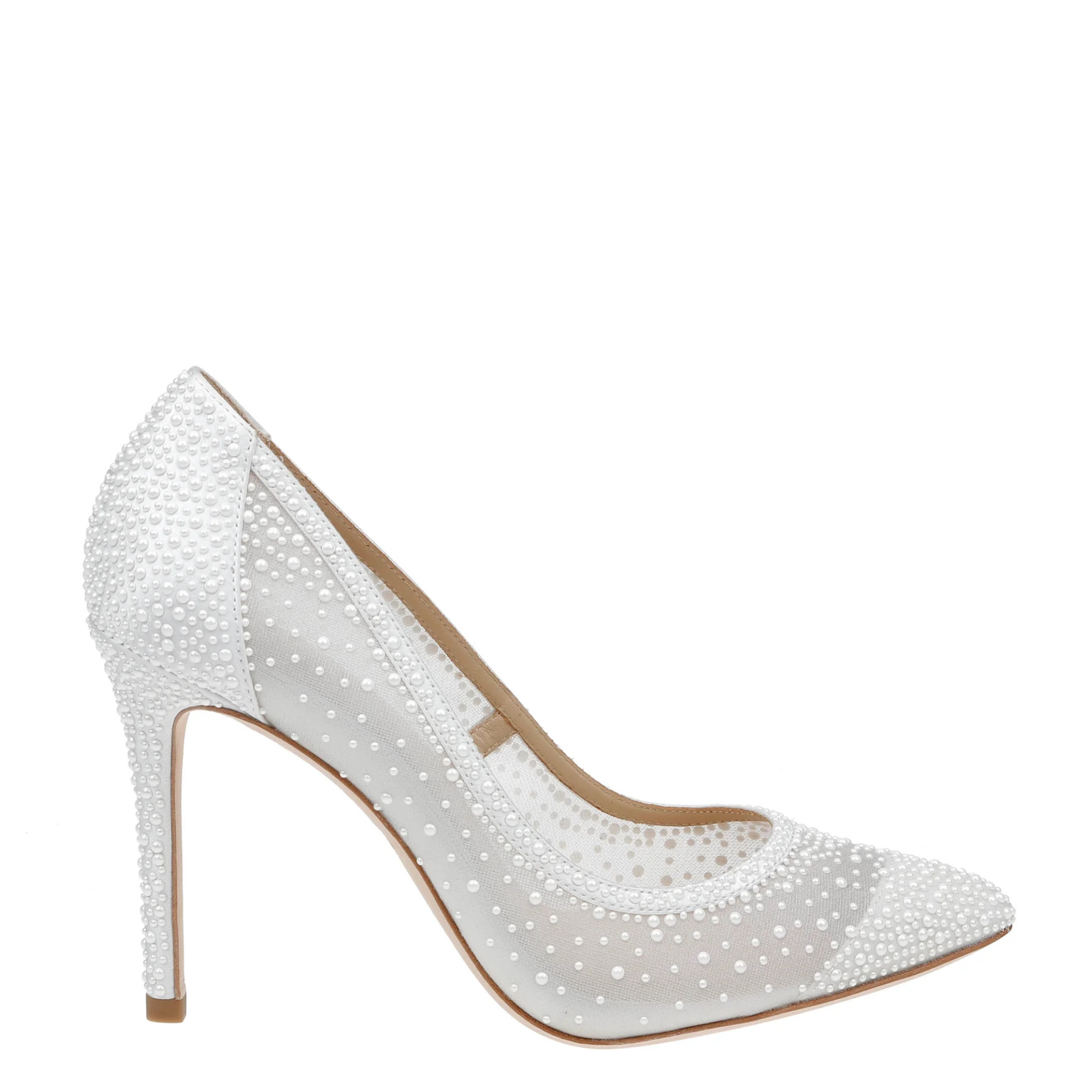 Demi - Pointed Toe Pump With Pearls - Soft White