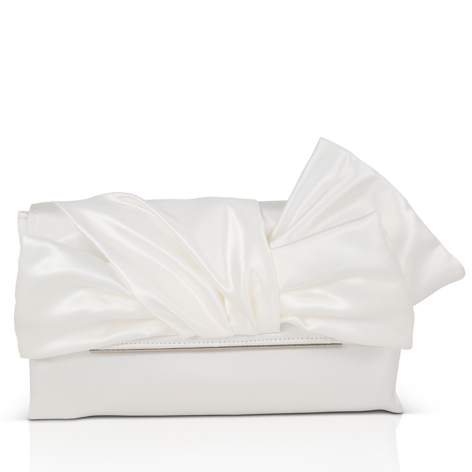 Buy Delilah - Handtied Bow Envelope Clutch - White online | The White Collection Australia
