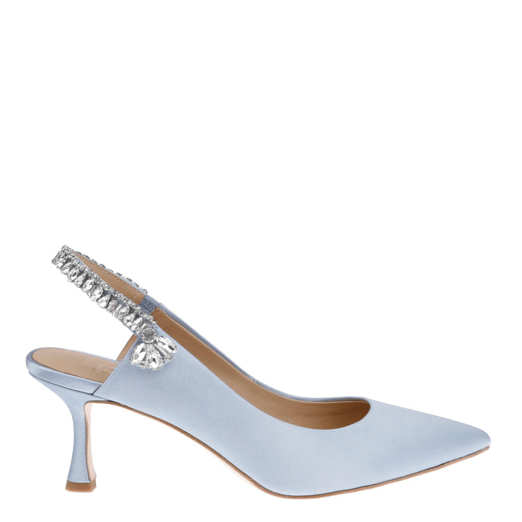 Buy Nina Azure - Blue Crystal Embellished Sling Back Low Bridal Pump online | The White Collection Australia