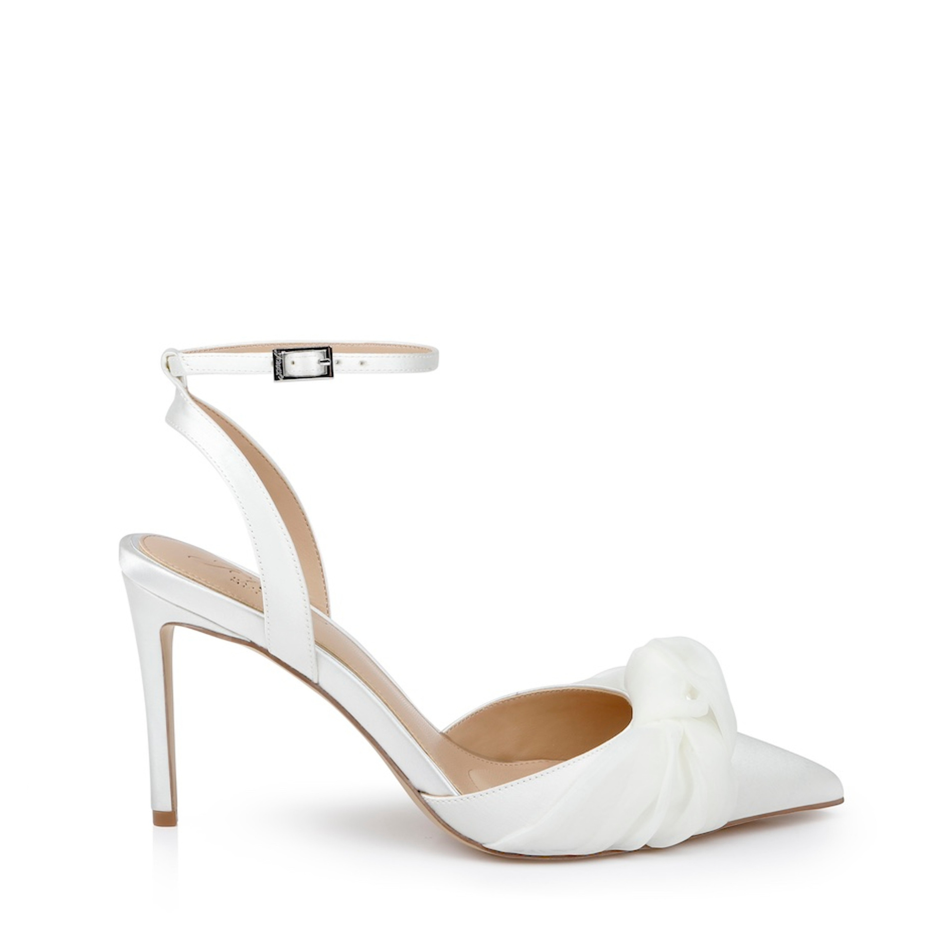 Buy Federica - Pointed Toe Ankle Strap Pumps - Ivory online | The White Collection Australia