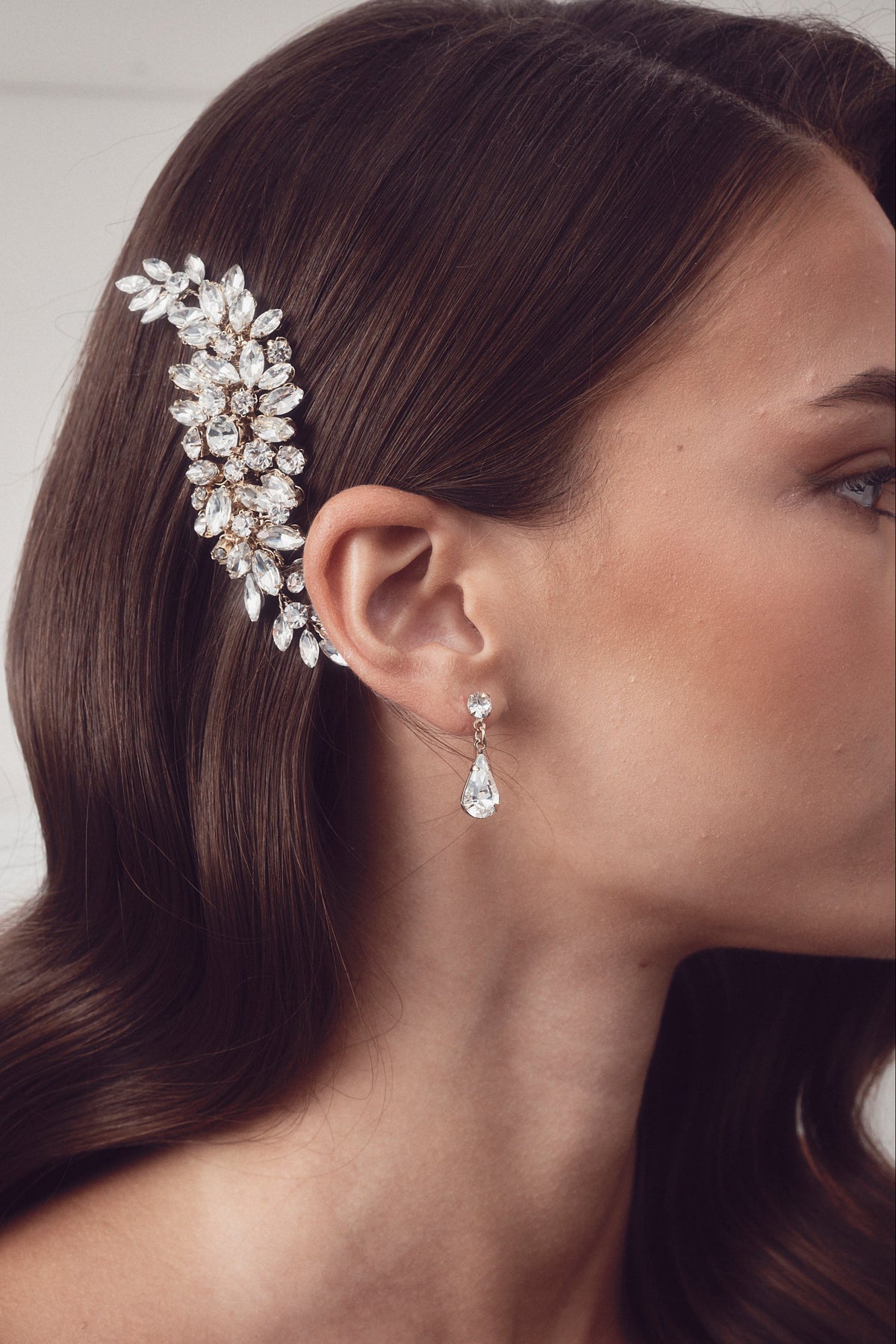 Buy Celine - Luxurious Crystal Embellished Bridal Hair Clip online | The White Collection Australia