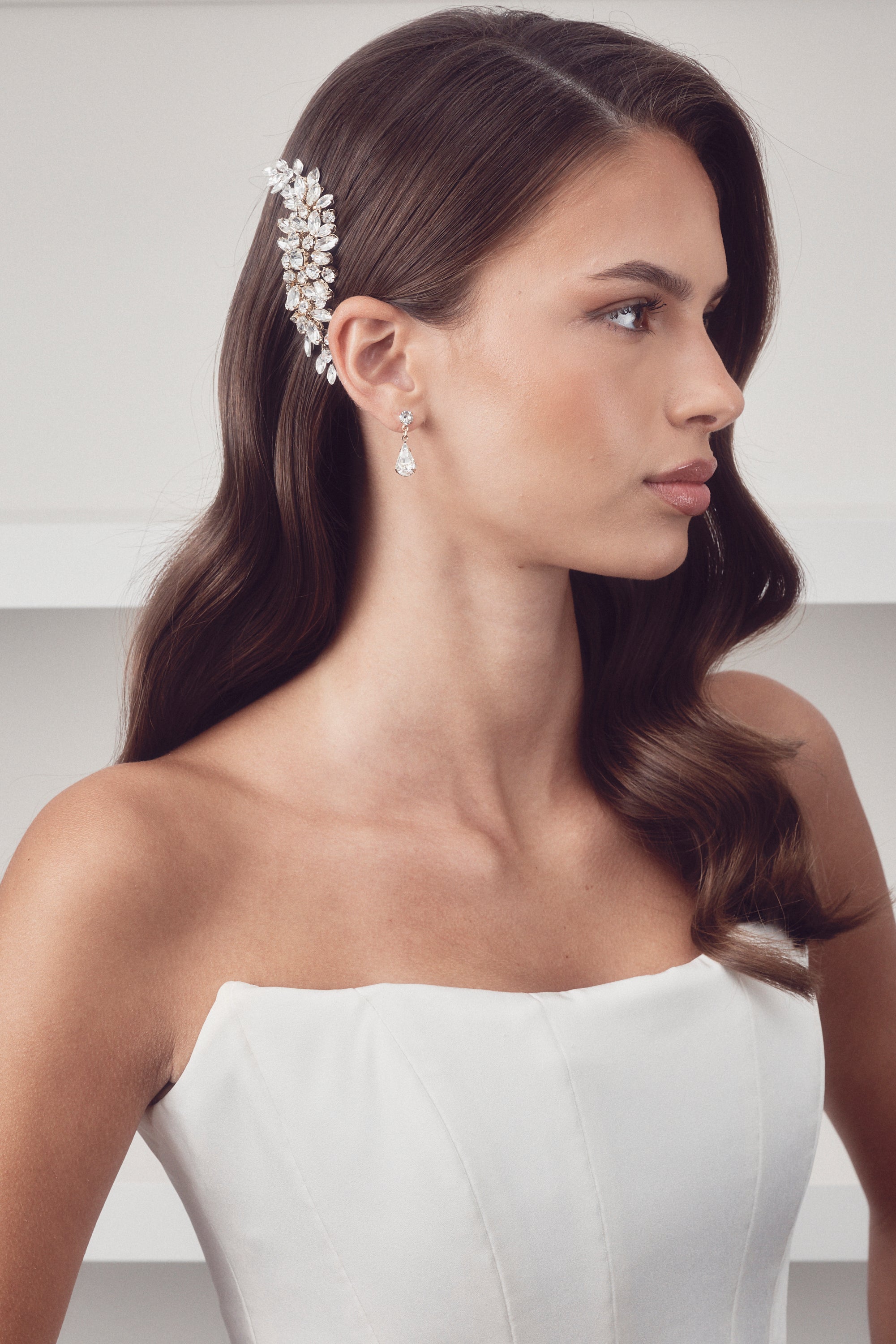 Buy Alice - Stunning Swarovski Crystal Bridal Earrings online | The White Collection Australia