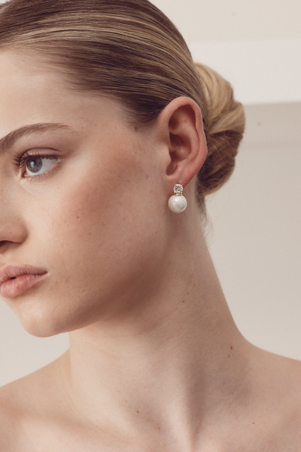 Buy Annabelle - Pearl and Crystal Bridal Stud Earrings online | The White Collection Australia