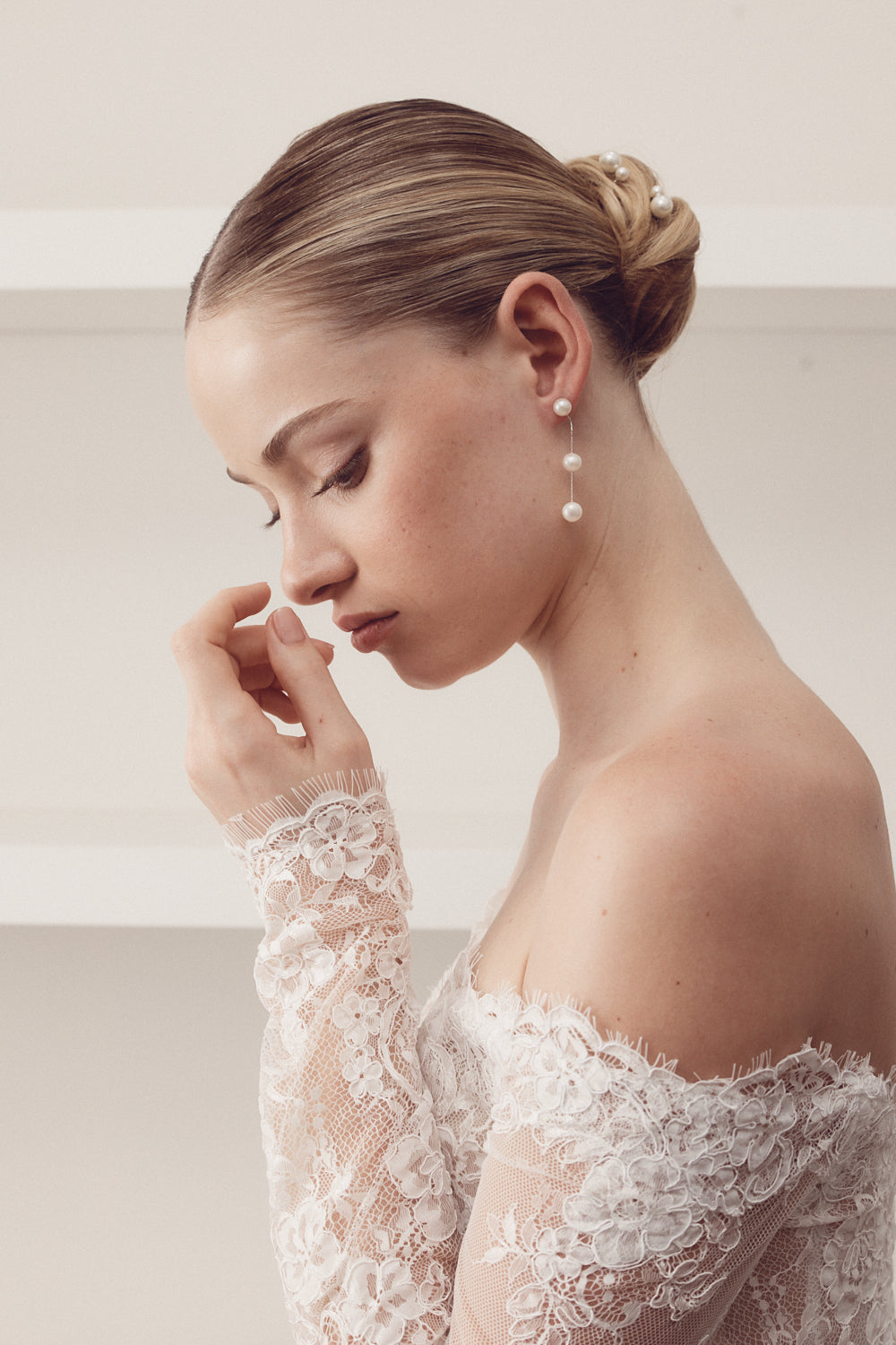Buy Naomi - Petite Double Pearl Bridal Hair Pins online | The White Collection Australia