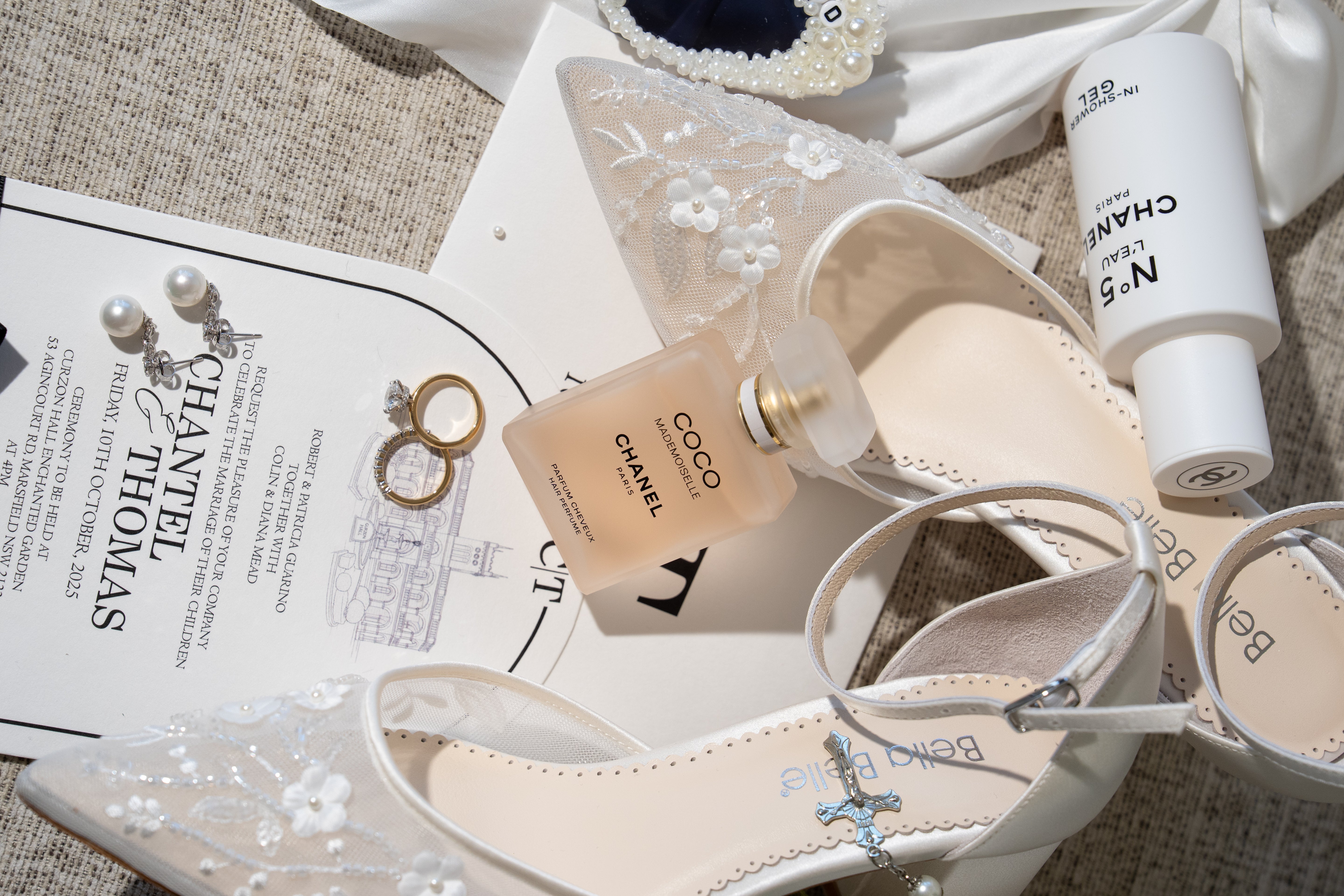 Buy Thea - Floral Illusion Mesh Closed Toe Block Heels - Ivory online | The White Collection Australia
