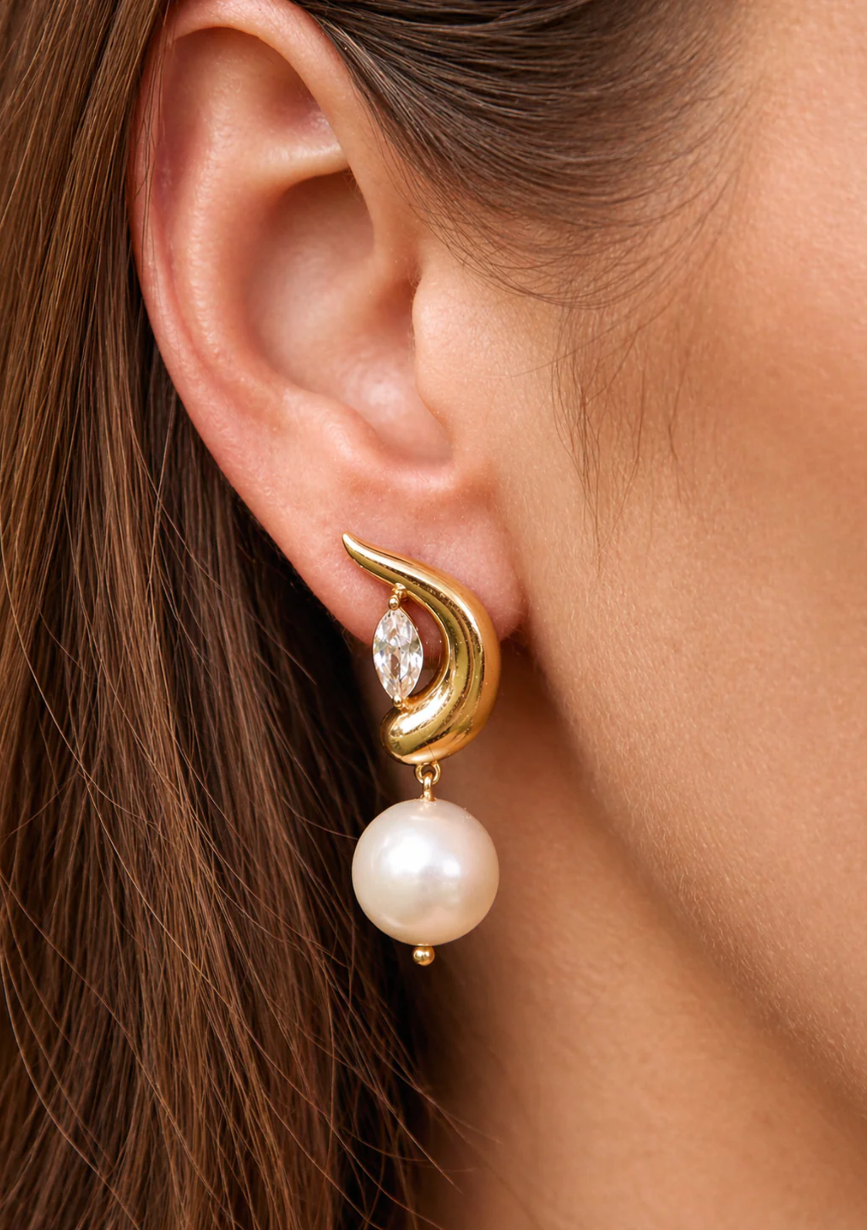 Lola Knight - Isla - Crystal Drop Wedding Earrings - Silver