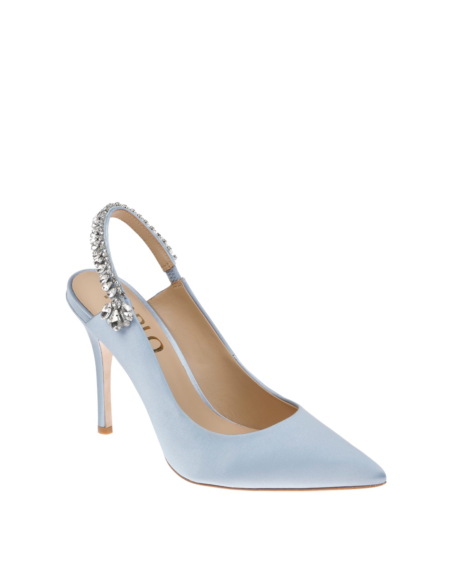 Buy Bonnie Azure - Blue Crystal Embellished Sling Back Bridal Pump online | The White Collection Australia