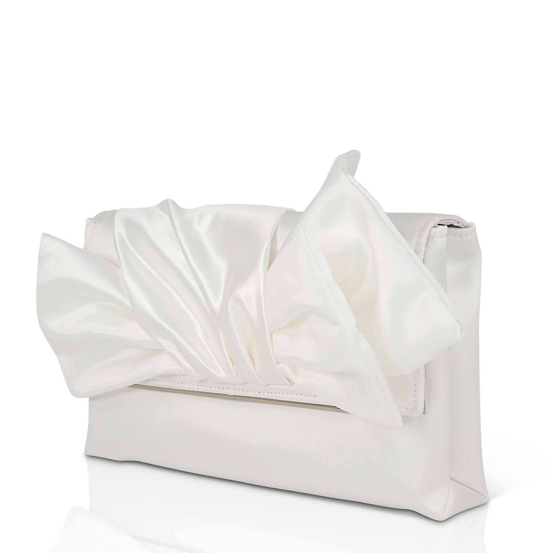 Buy Delilah - Handtied Bow Envelope Clutch - White online | The White Collection Australia