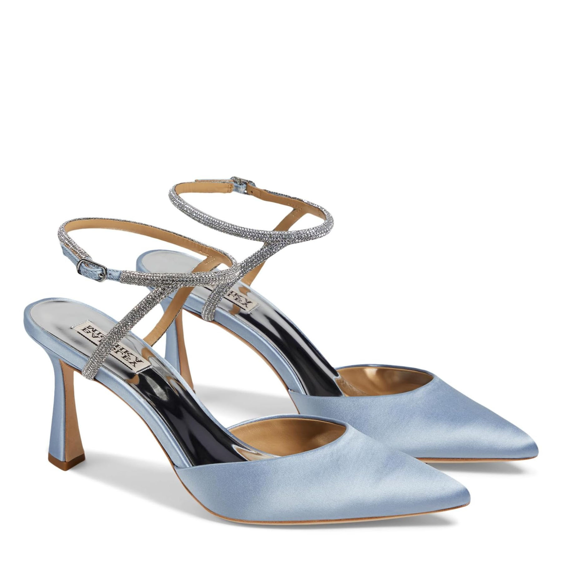 Badgley Mischka Kamilah pointed toe stiletto azure blue, The White Collection Australia