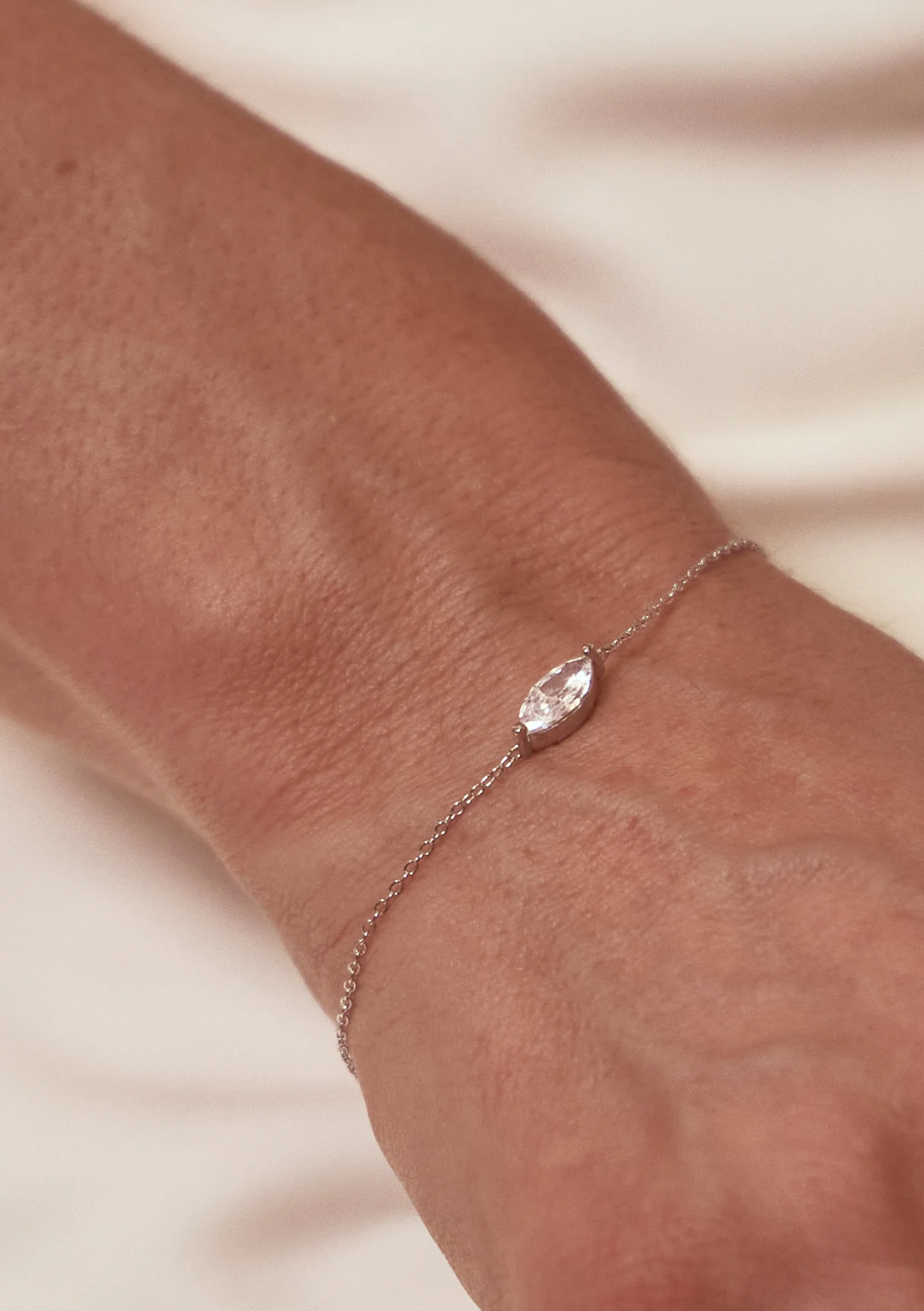 Lola Knight - Freya Crystal Bridal Bracelet - Silver