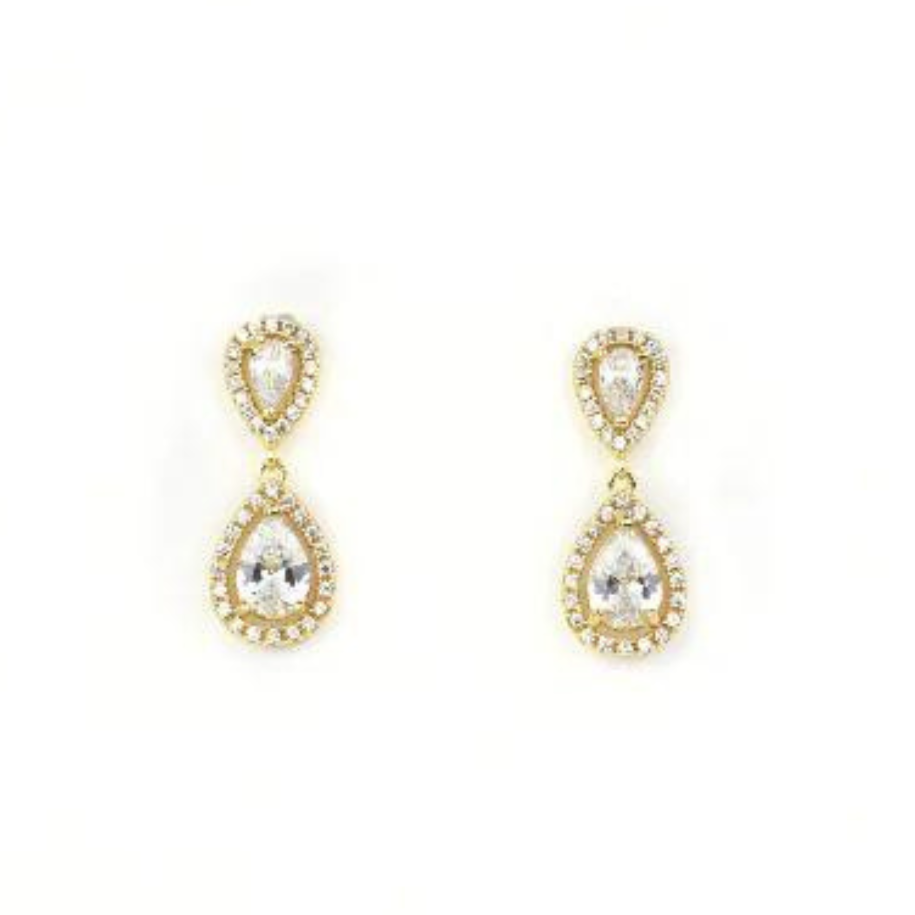 Buy Grace - Modern Crystal Teardrop Bridal Earrings online | The White Collection Australia