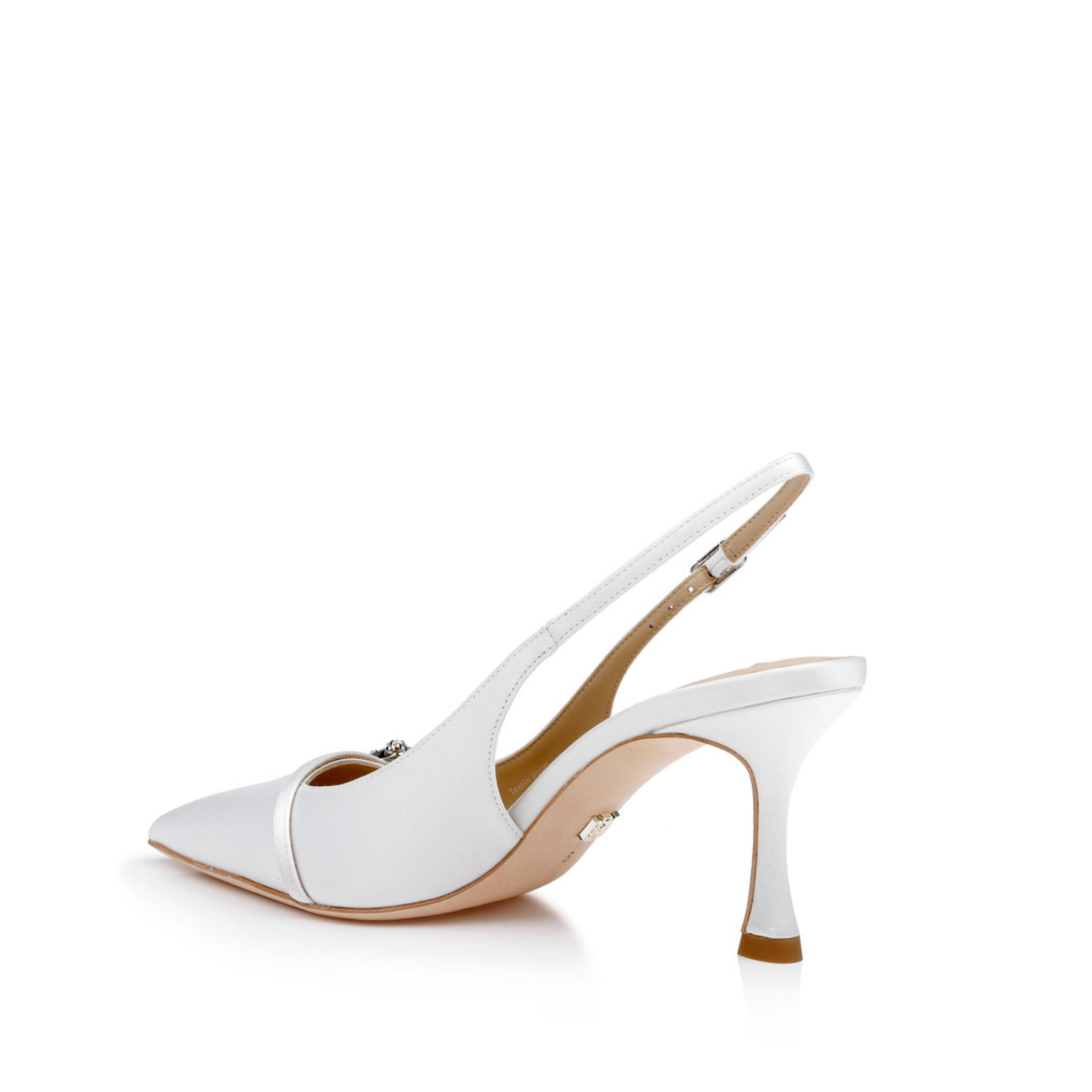 Buy Annmarie - Jewelled Slingback Pointed Toe Stiletto Pumps - White online | The White Collection Australia