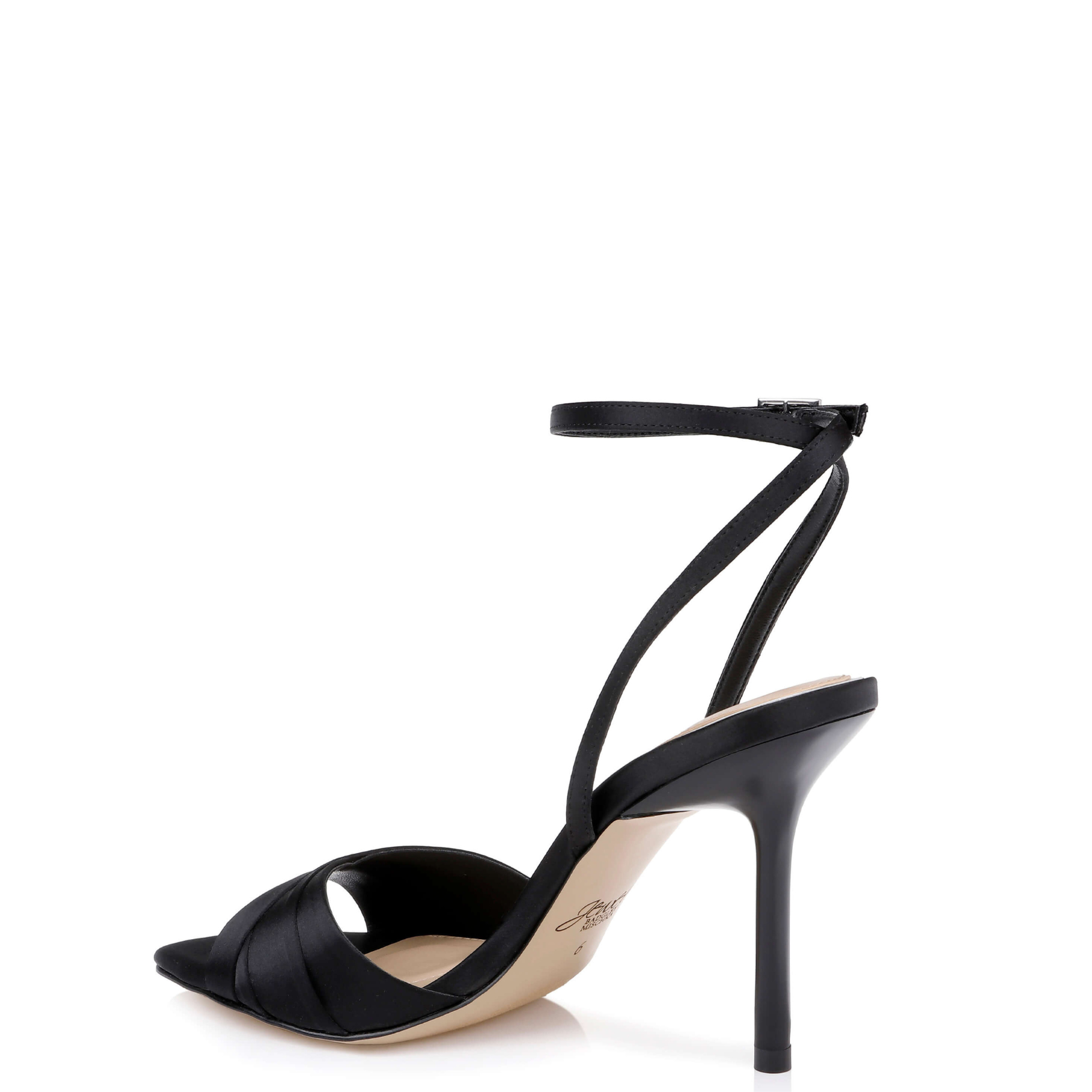 Parisa - Cross Front Stiletto Sandals - Black