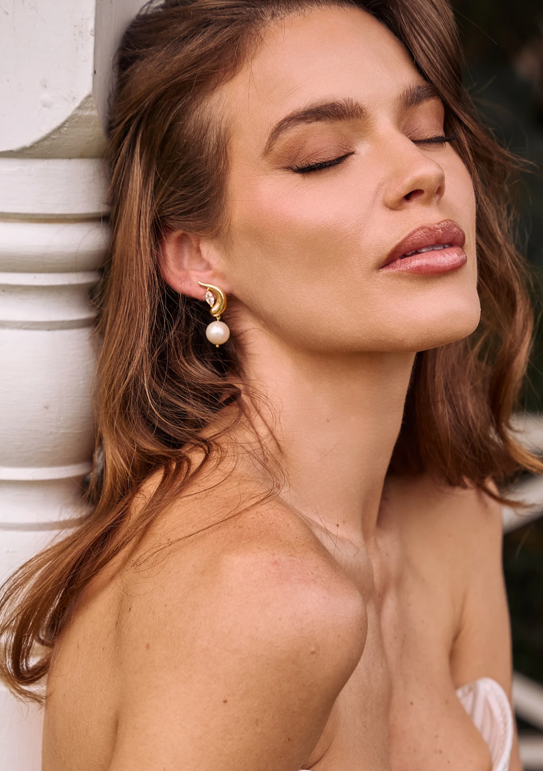 Lola Knight - Isla - Crystal Drop Wedding Earrings - Silver