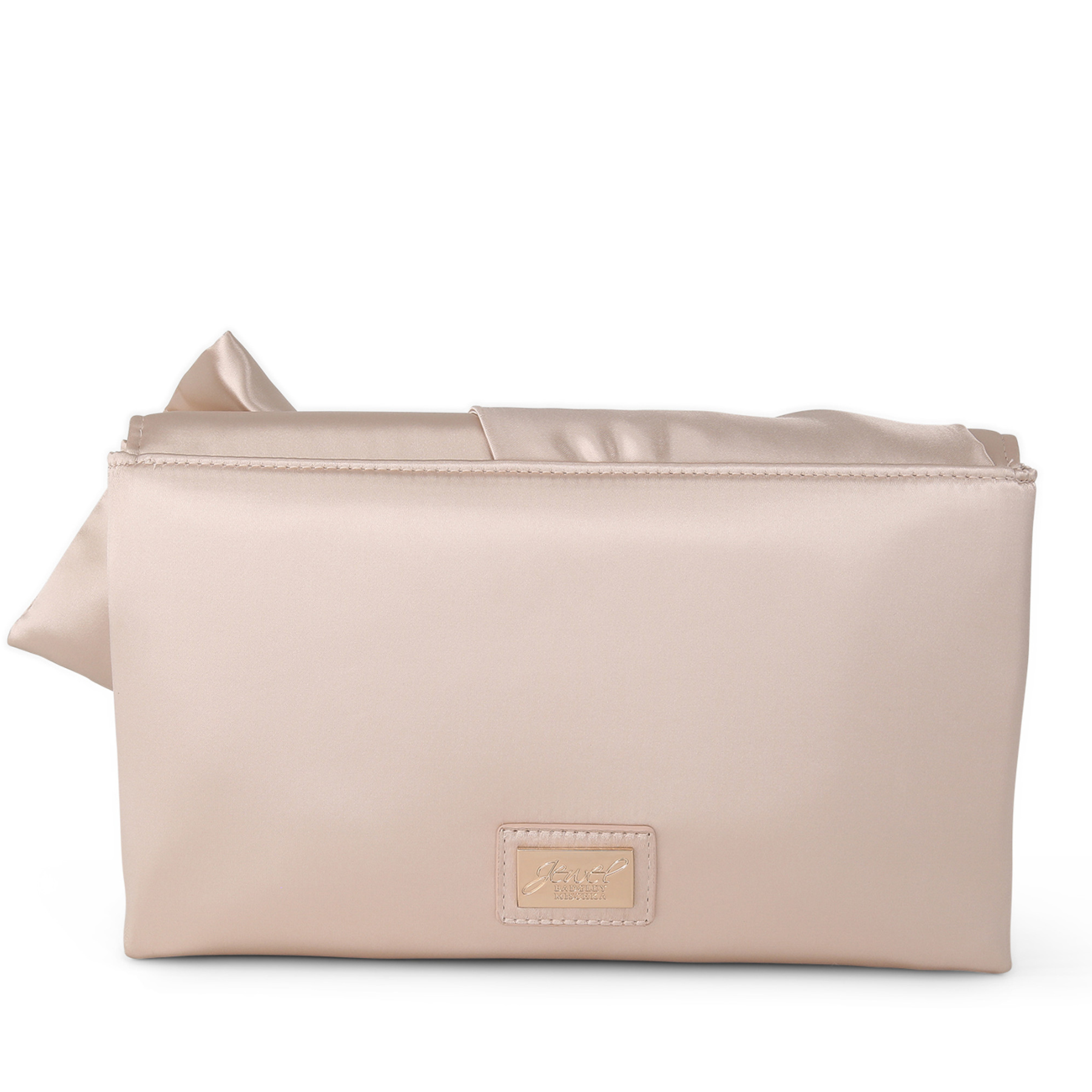 Buy Delilah - Handtied Bow Envelope Clutch - Champagne Nude online | The White Collection Australia