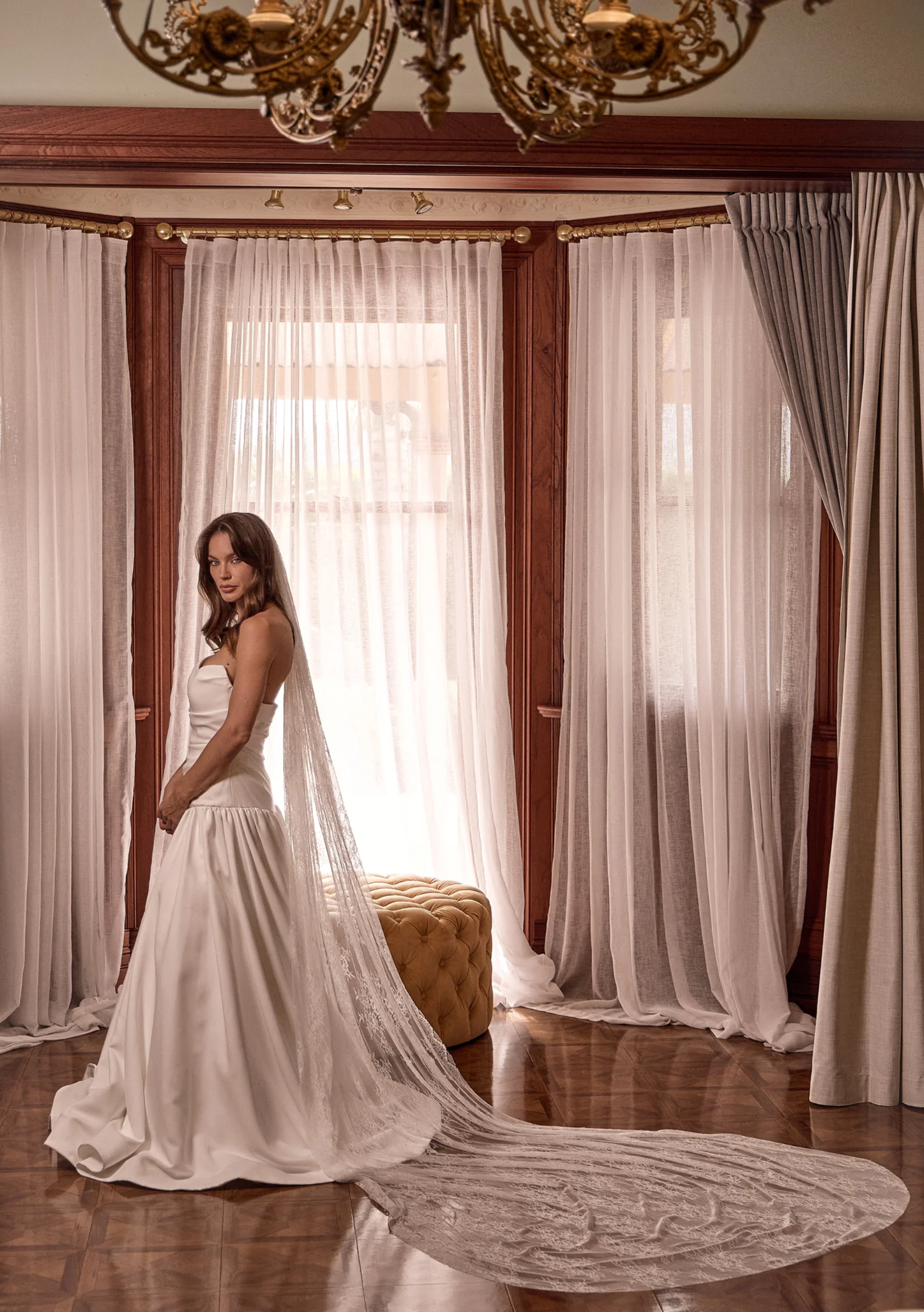 Lola Knight Florence ivory lace wedding veil, The White Collection Australia