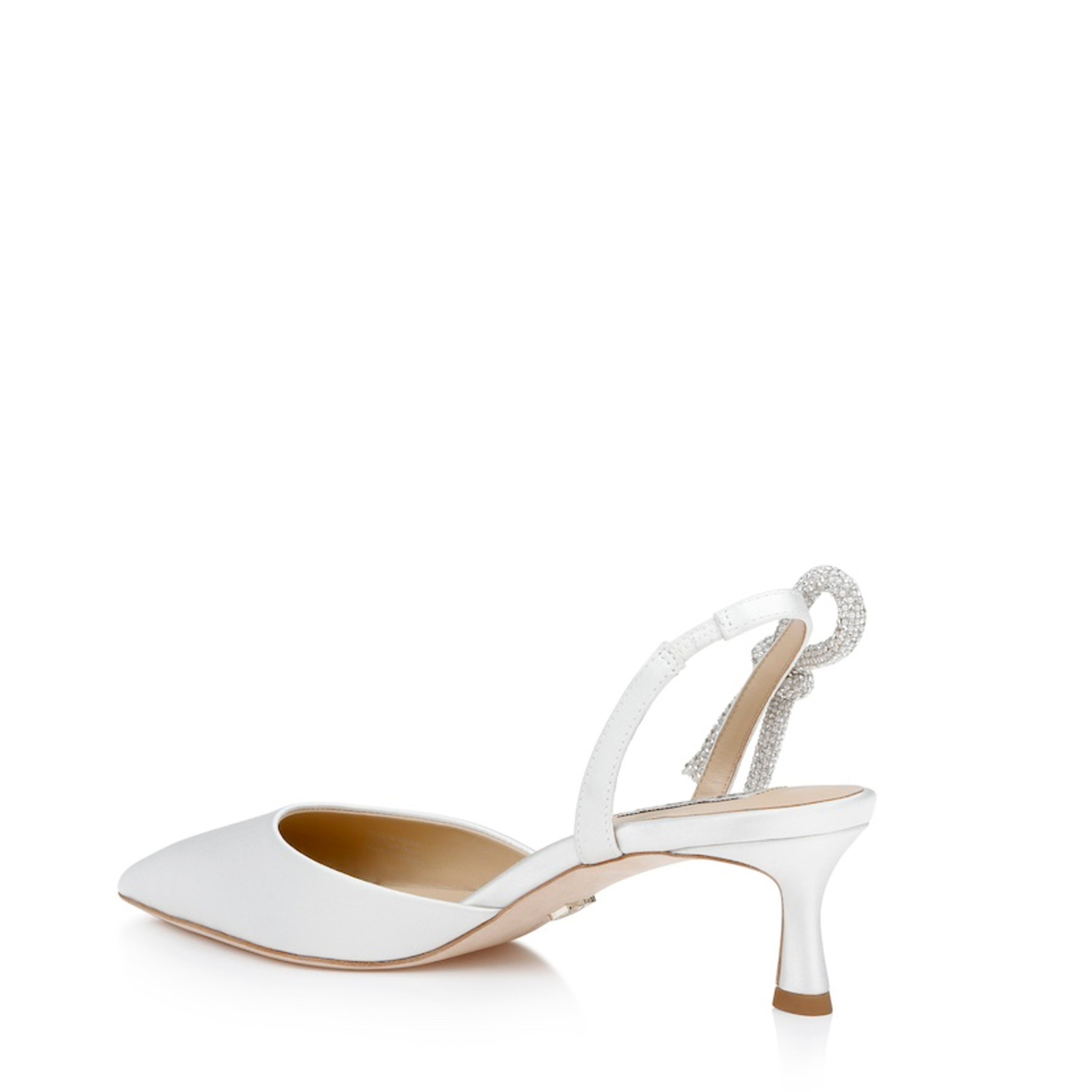 Gentry - Kitten Heel Slingback Pumps - Soft White