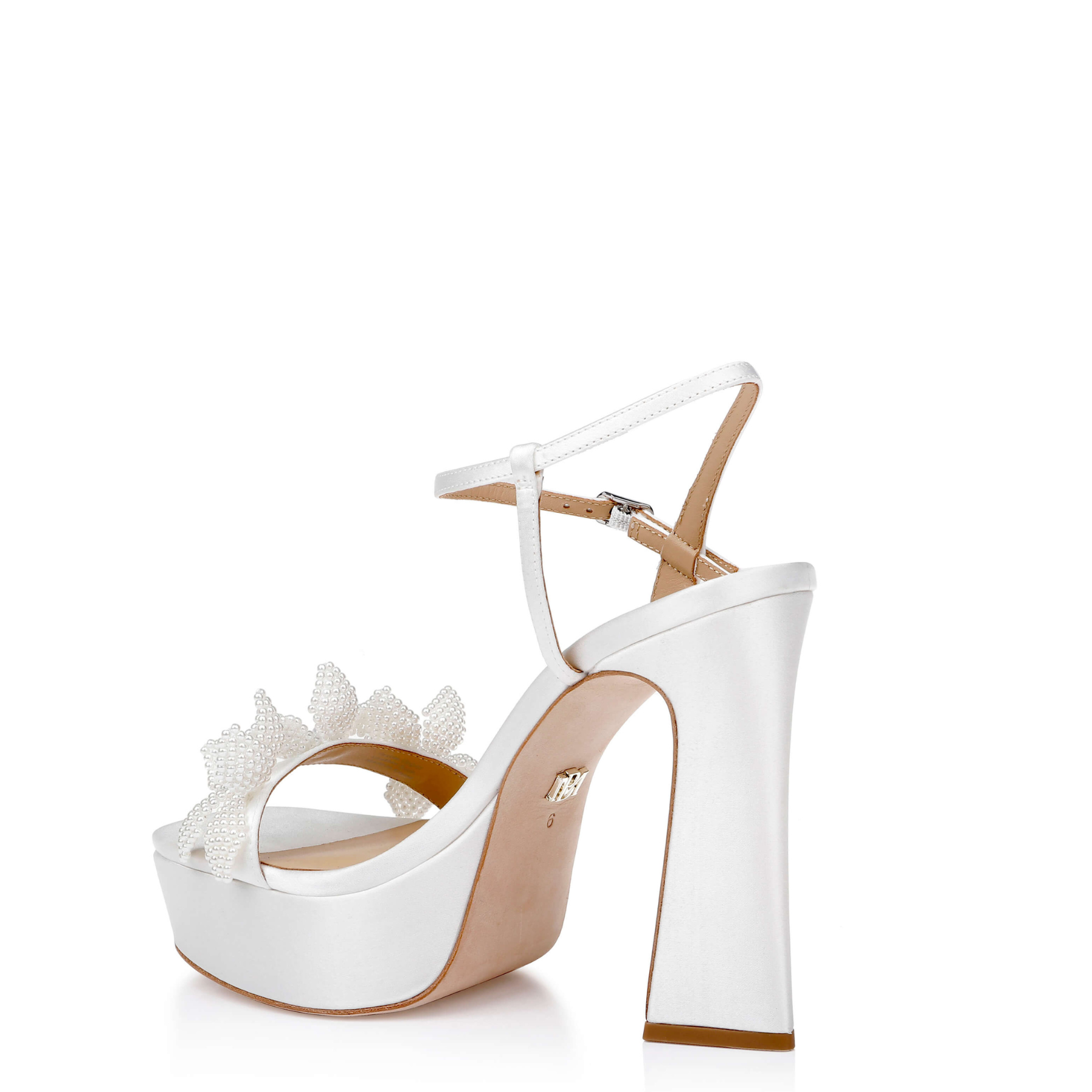 Wicket - Flower Embellished Platform Sandal - Soft White