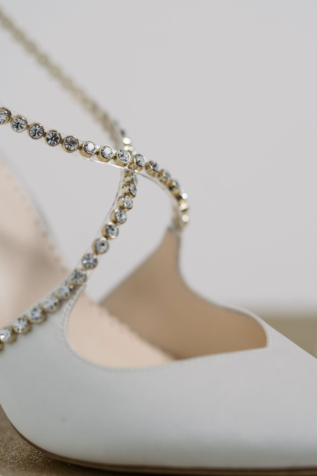 Buy Madison - Ivory Criss Cross Crystal Strap Heels online | The White Collection Australia
