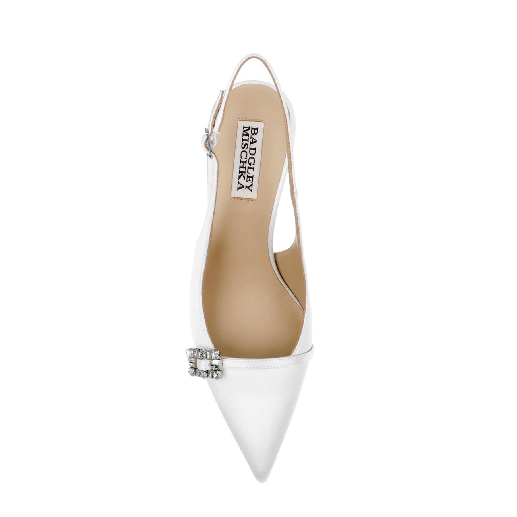 Buy Annmarie - Jewelled Slingback Pointed Toe Stiletto Pumps - White online | The White Collection Australia