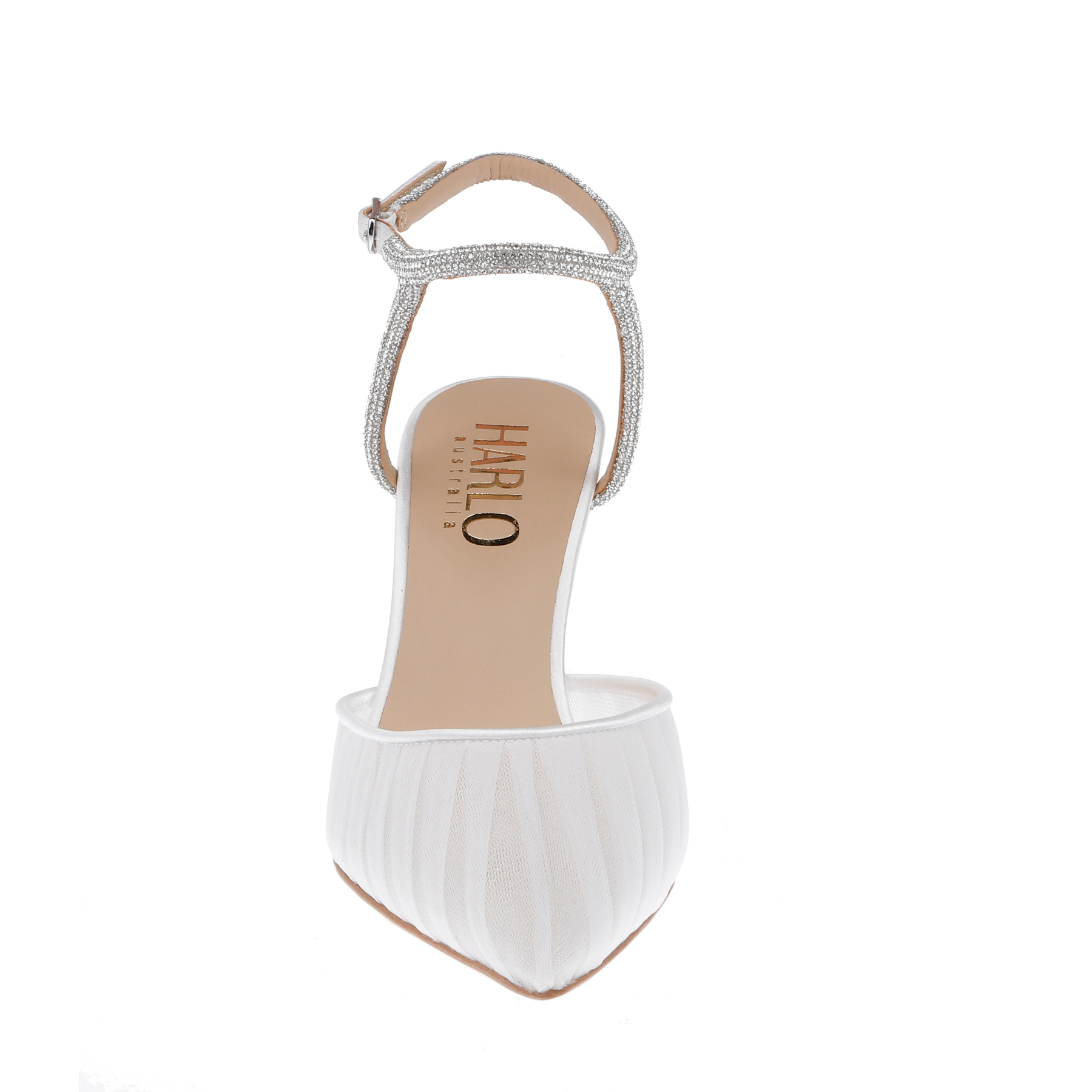 Georgia Crystal - White Tulle Point with Crystal Strap