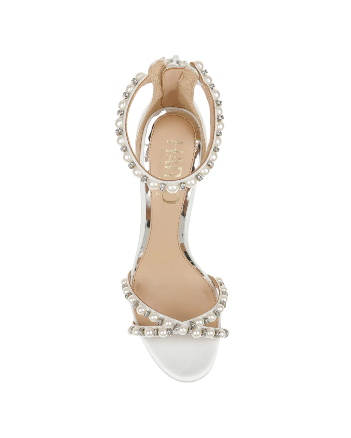 Alexene - White Pearl Low Block Bridal Heel