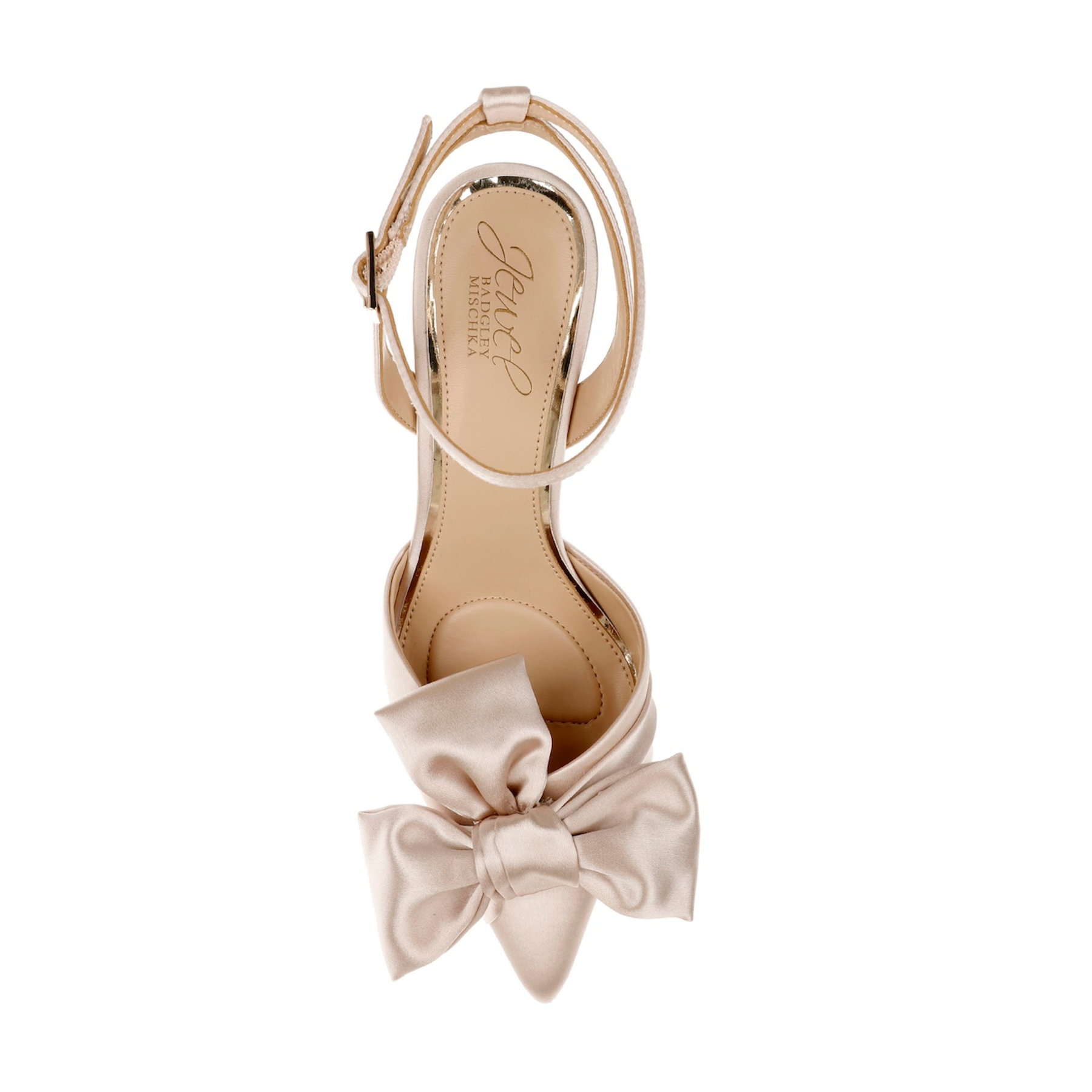 Francine - Pointed Toe Stiletto with Bow - Champagne Nude