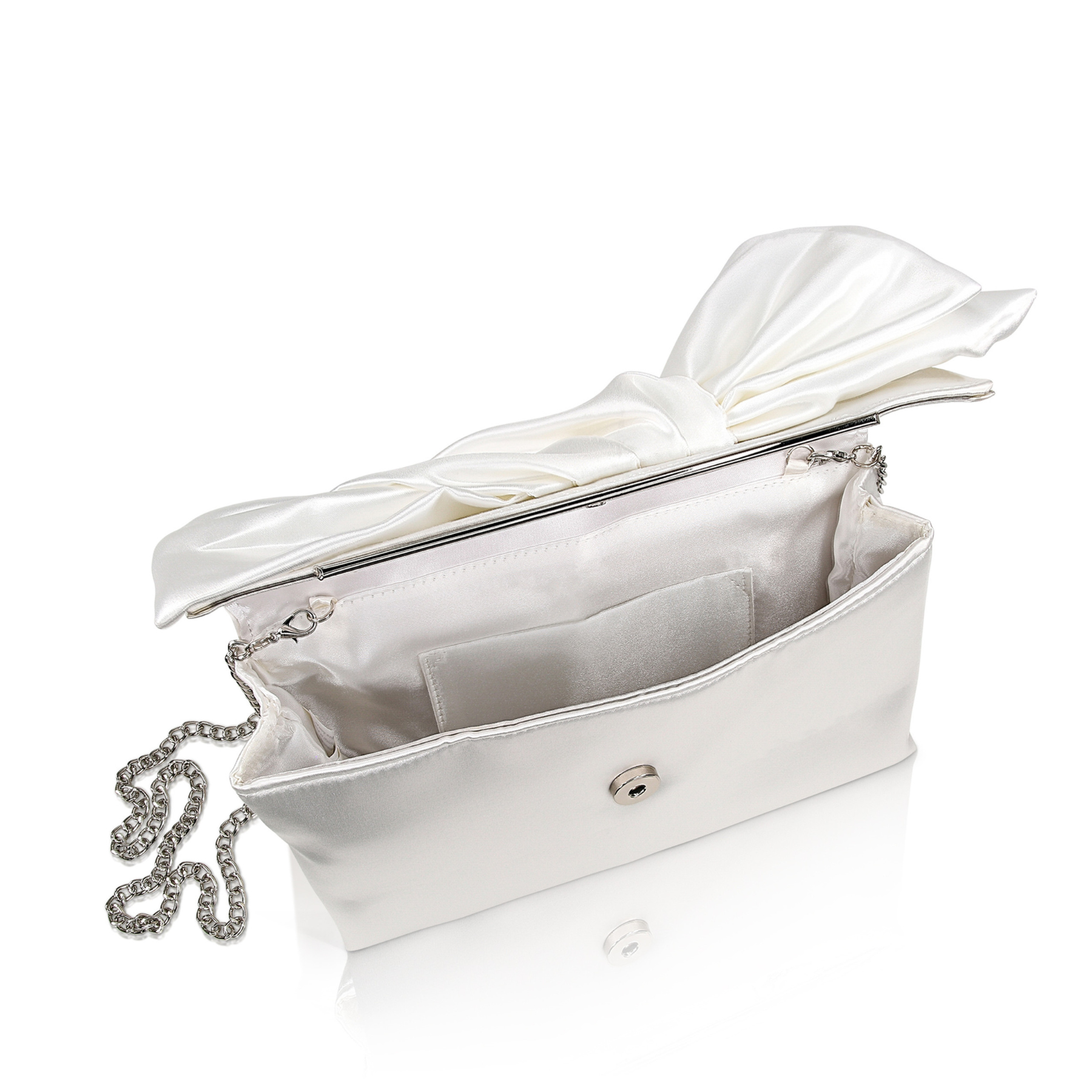 Buy Delilah - Handtied Bow Envelope Clutch - White online | The White Collection Australia