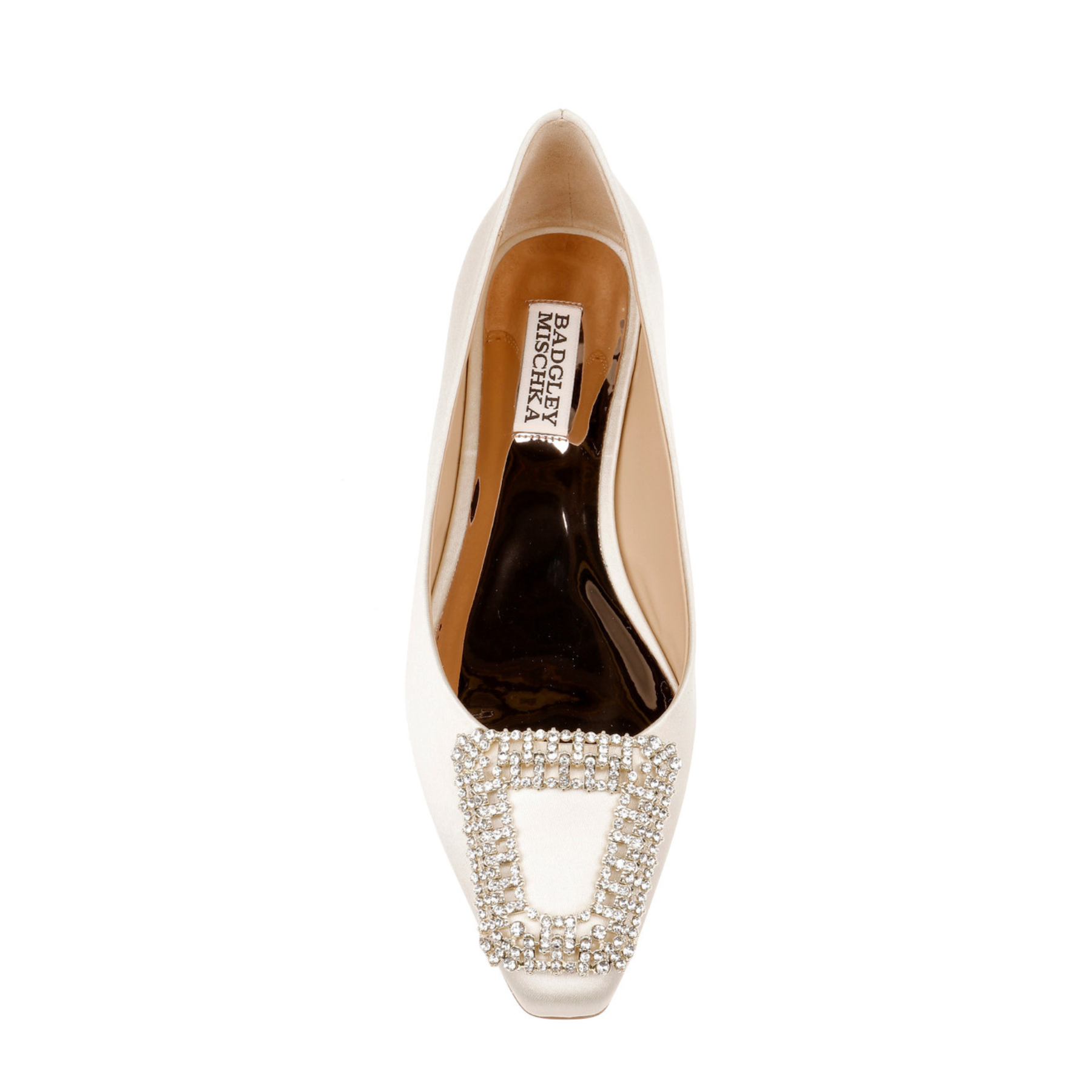 Buy Emerie - Crystal Buckle Flats - Ivory online | The White Collection Australia
