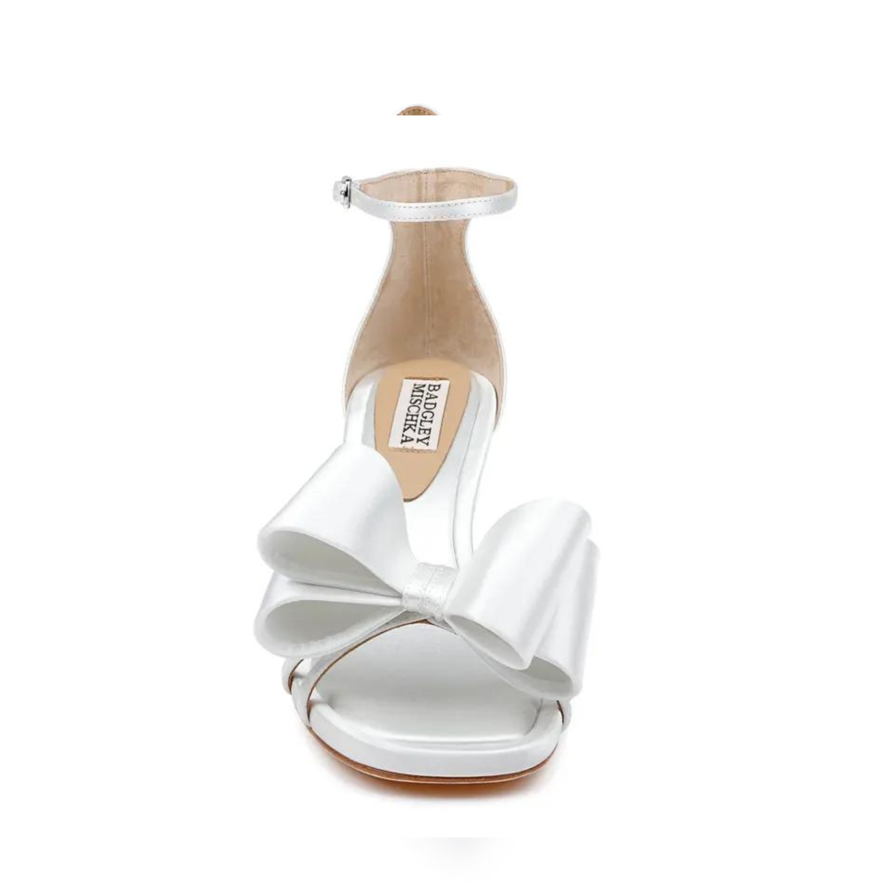 Buy Alysha - Open Toe Kitten Heels with Bow - White online | The White Collection Australia