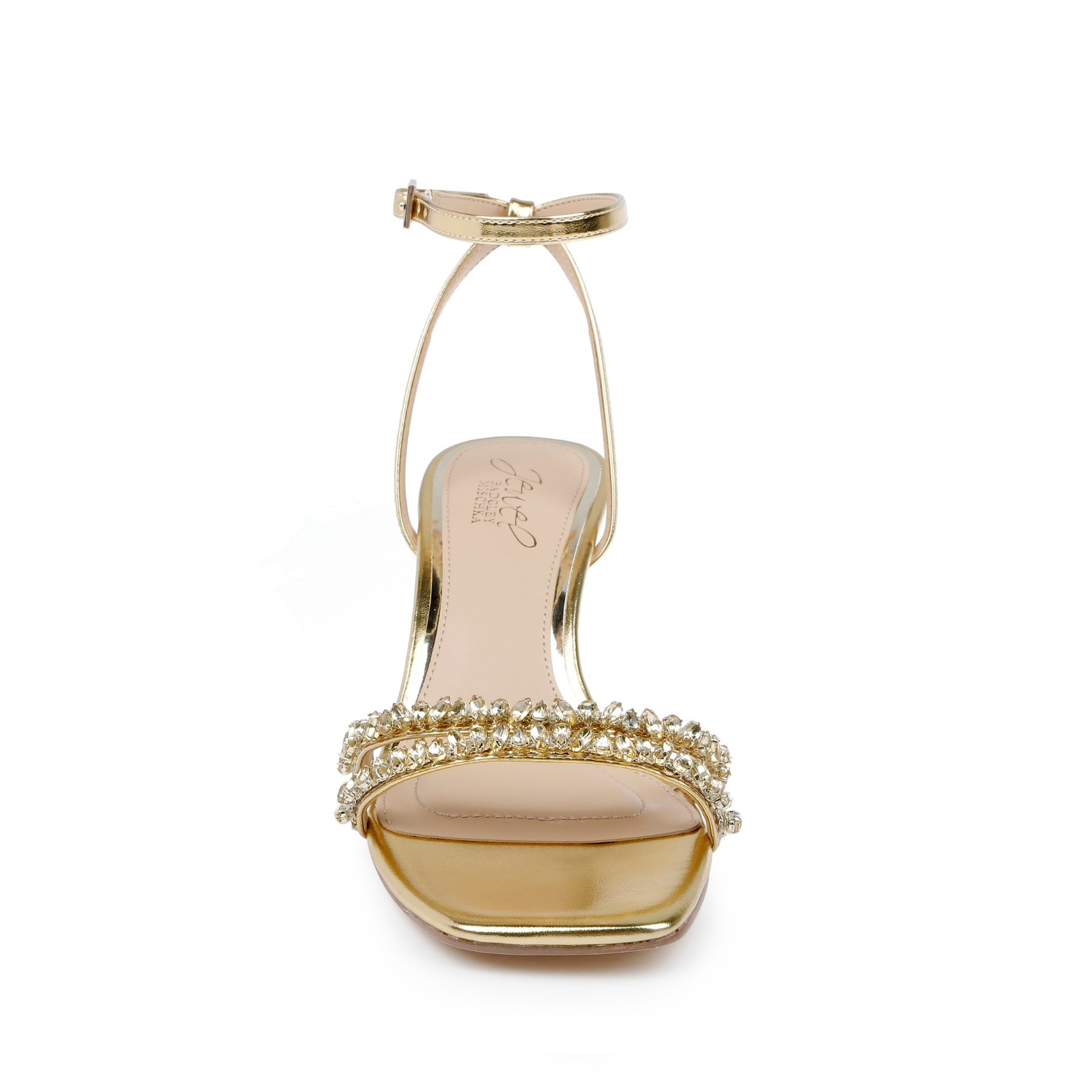 Buy Nayla - Crystal Strap Kitten Heels - Gold Metallic online | The White Collection Australia
