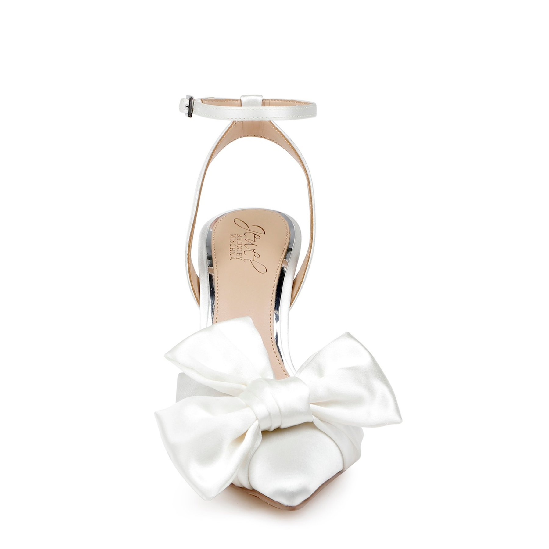 Francine - Pointed Toe Stiletto with Bow - Ivory