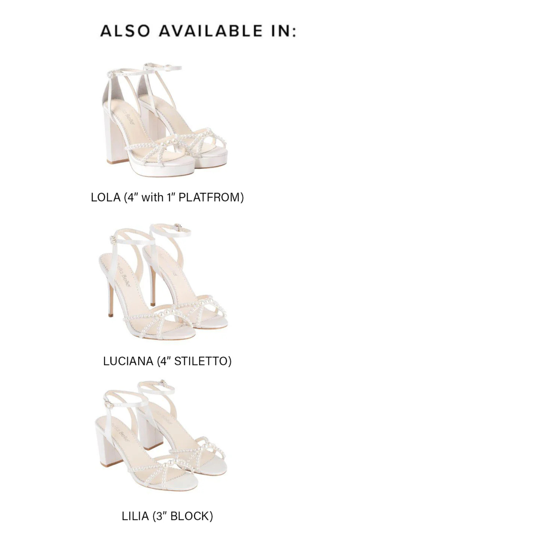 Buy Lola - Open Toe Strappy Pearl Platform Heels - Ivory online | The White Collection Australia