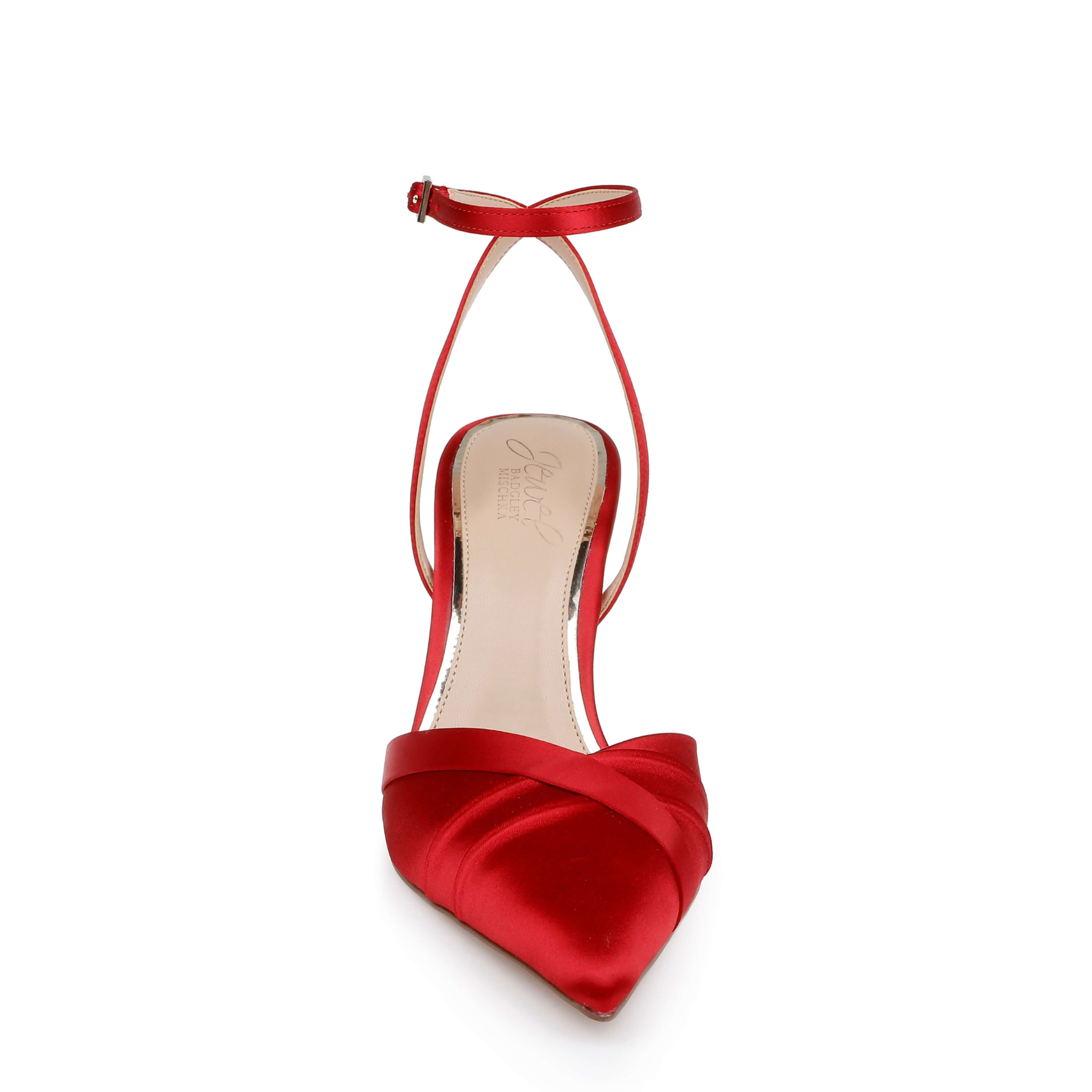 Parklyn - Pointed Toe Ankle Strap Pump - Red
