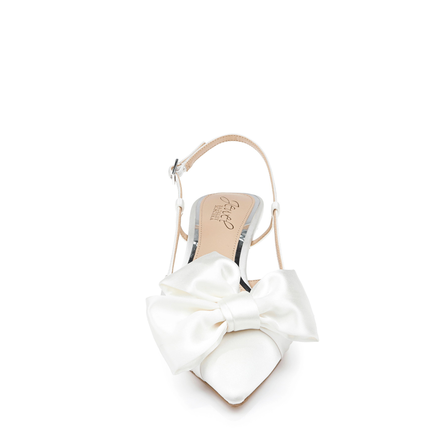 Buy Shoshana - Pointed Toe Kitten Heels with Bow - Ivory online | The White Collection Australia