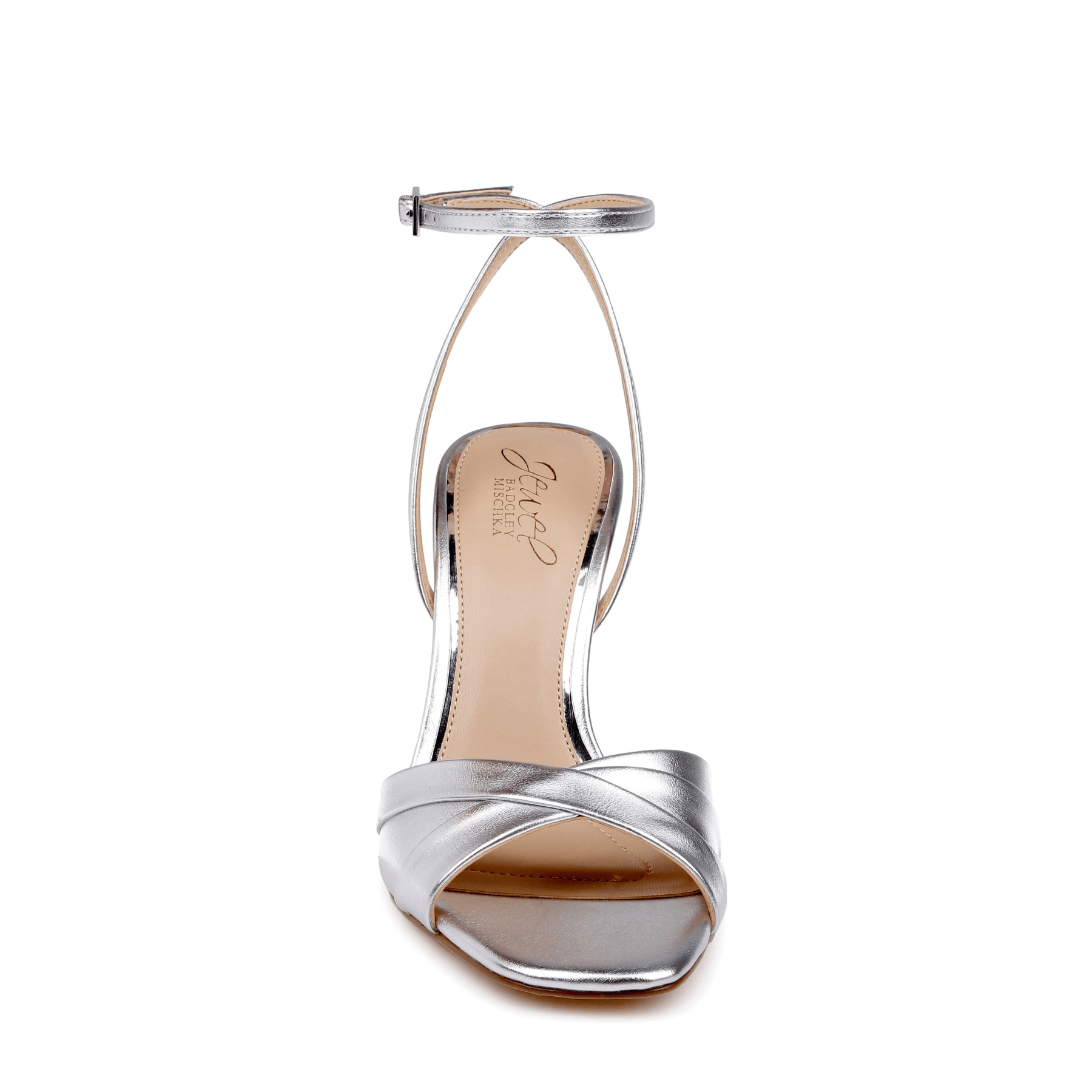 Buy Parisa - Cross Front Stiletto Sandals - Silver online | The White Collection Australia