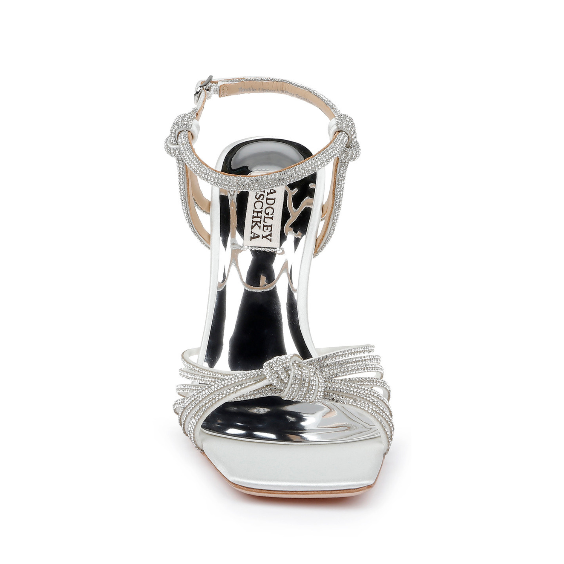 Buy Estella - Strappy Crystal Square Toe Stiletto Heels - Soft White online | The White Collection Australia