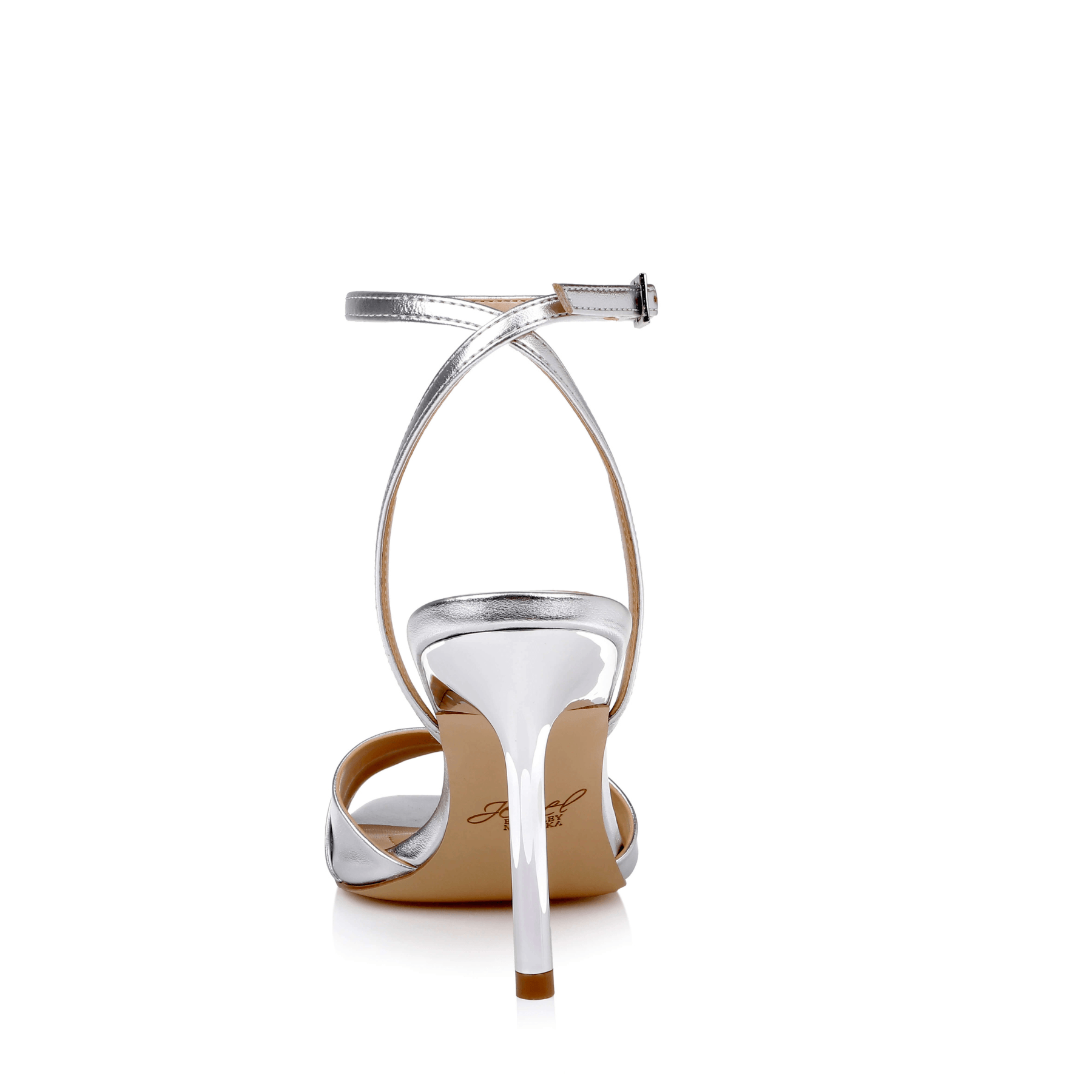 Buy Parisa - Cross Front Stiletto Sandals - Silver online | The White Collection Australia