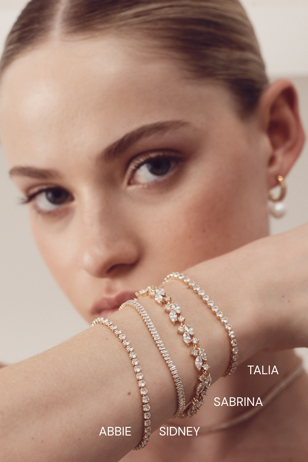 Buy Sabrina - Unique Crystal Bridal Bracelet online | The White Collection Australia