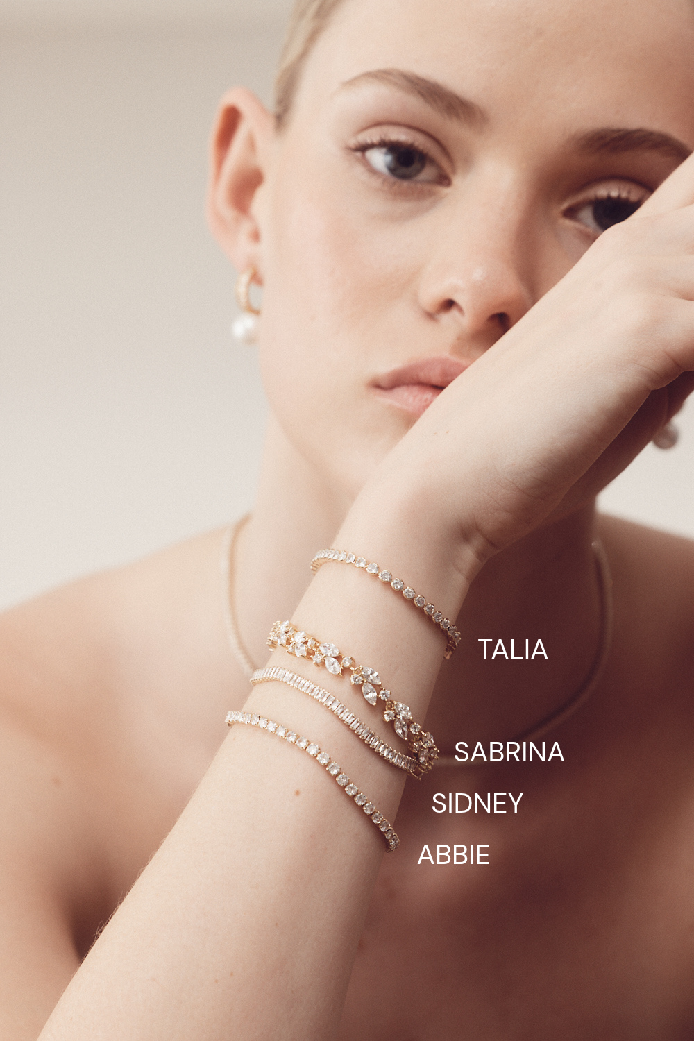 Buy Sabrina - Unique Crystal Bridal Bracelet online | The White Collection Australia