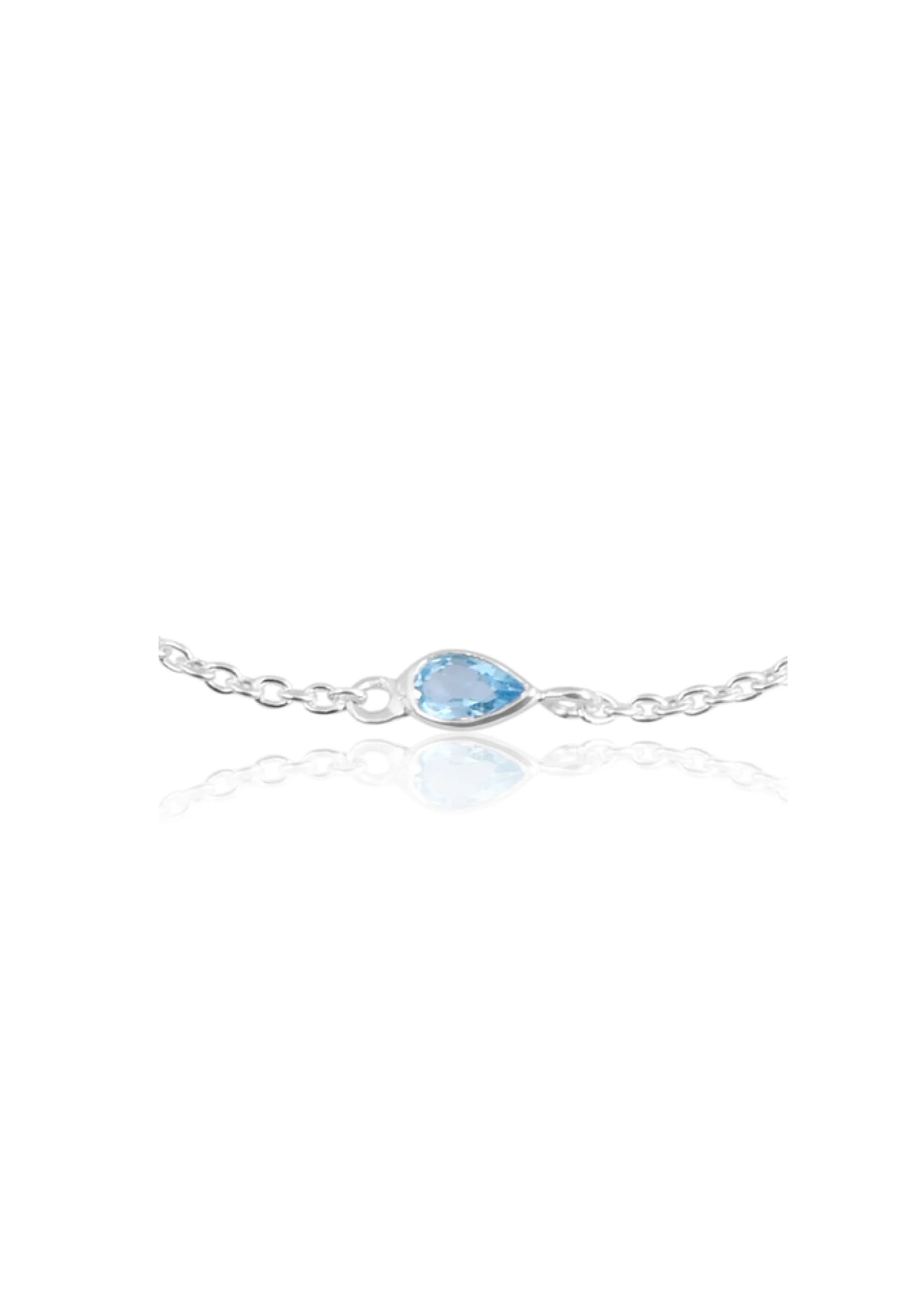 Buy Lola Knight - Blue Topaz Bracelet - Silver online | The White Collection Australia