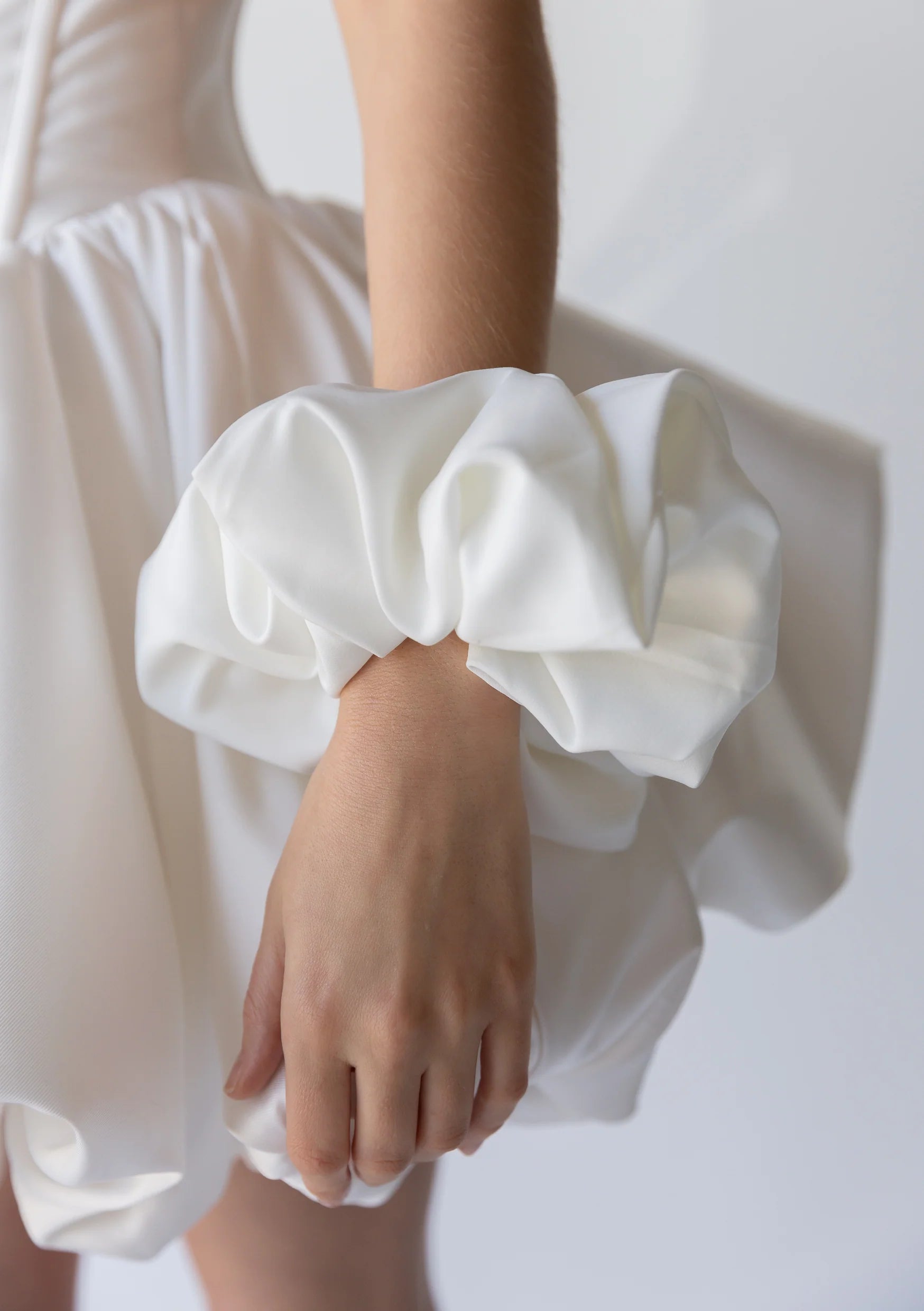 Buy Lola Knight - Cece Crepe Scrunchie - Ivory online | The White Collection Australia