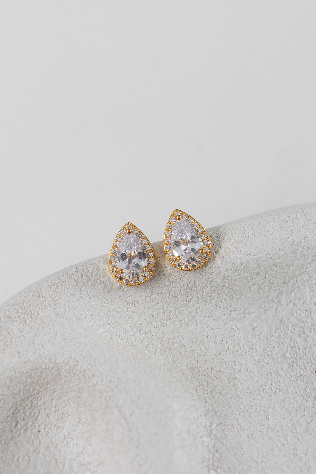 Buy Celestine - Classic Crystal Teardrop Bridal Stud Earrings online | The White Collection Australia